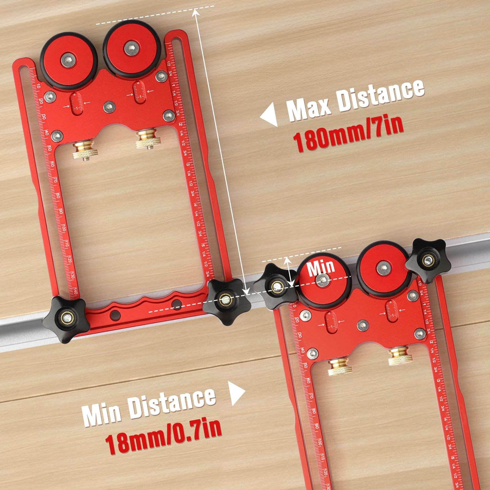 Featherboard for Table Saws, 2 in 1 Thin Rip Jig Guide Feather Boards for Tab...