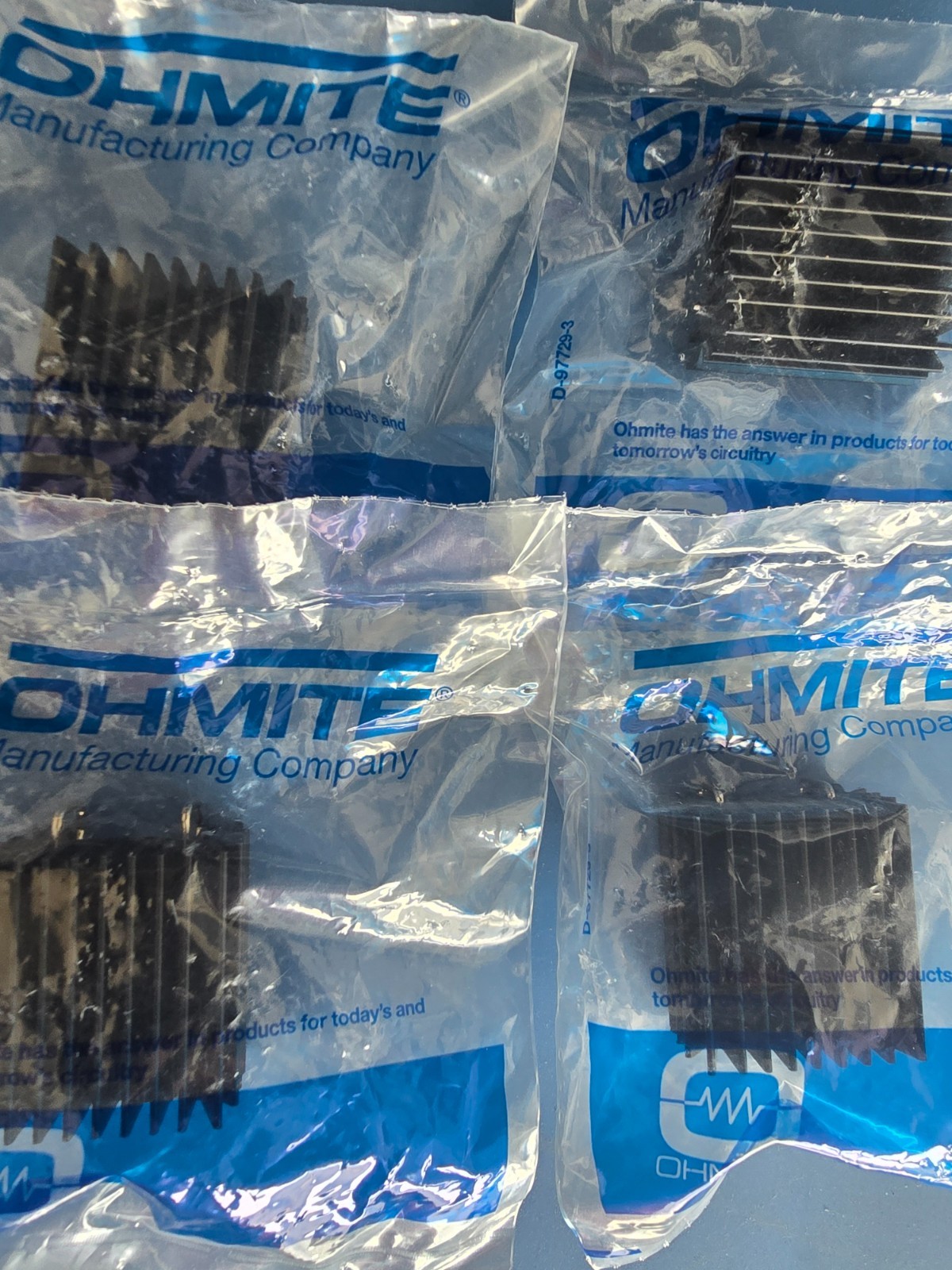 New Ohmite Heat Sink - #R2a-CT4-38E Clip On - 4 pieces