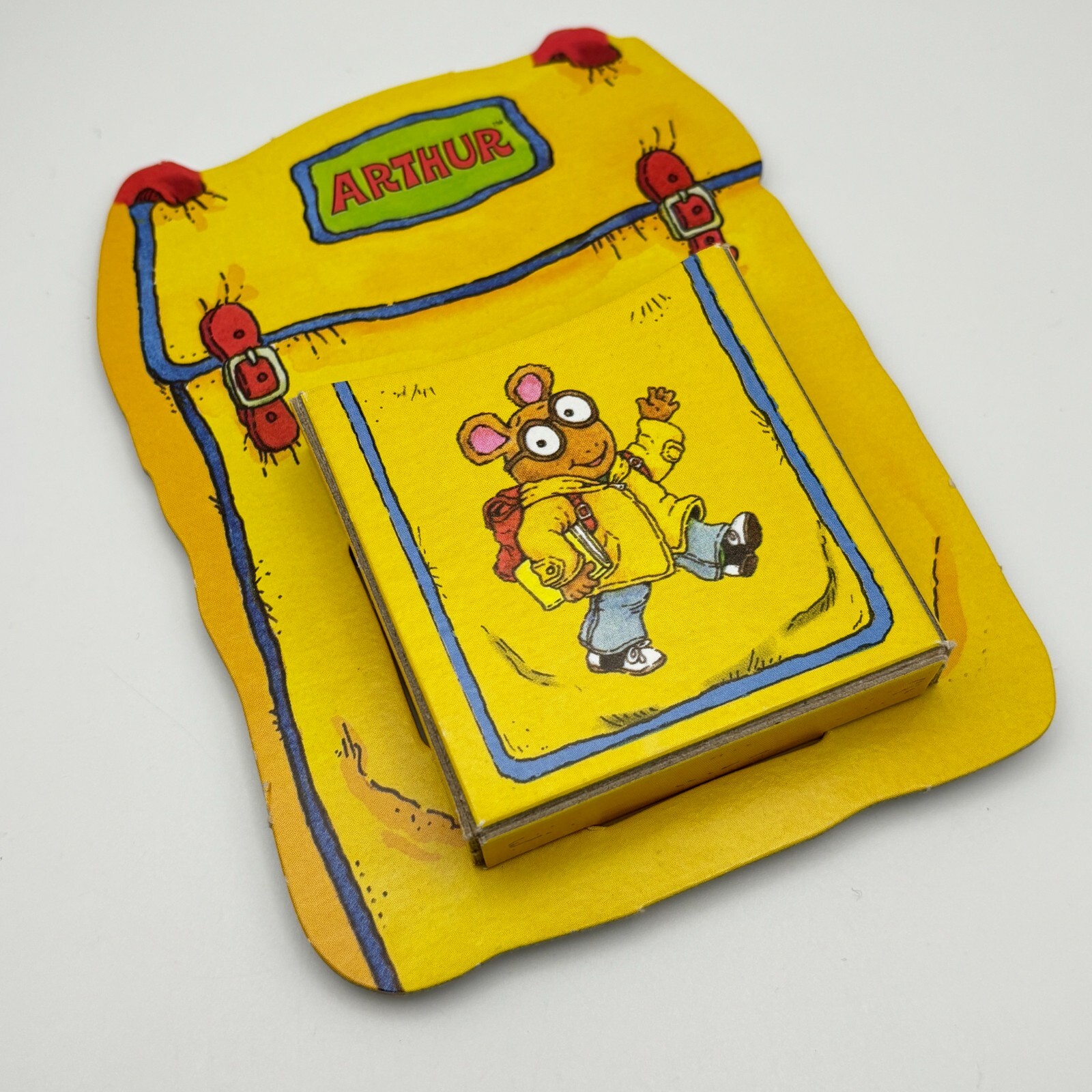Arthur Goes to the Library Game Yellow Cardboard Backpack 1996 Replacement