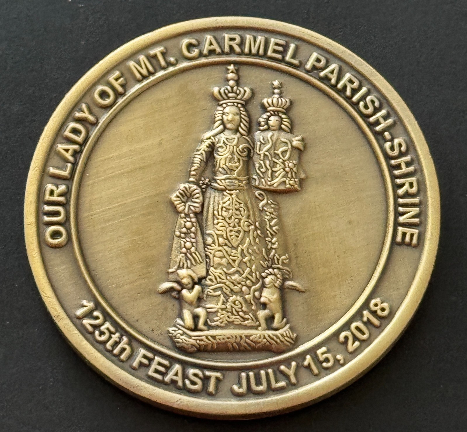 Melrose Park IL Our Lady of Mt. Carmel Parish Shrine Church 50th Ann. Medal
