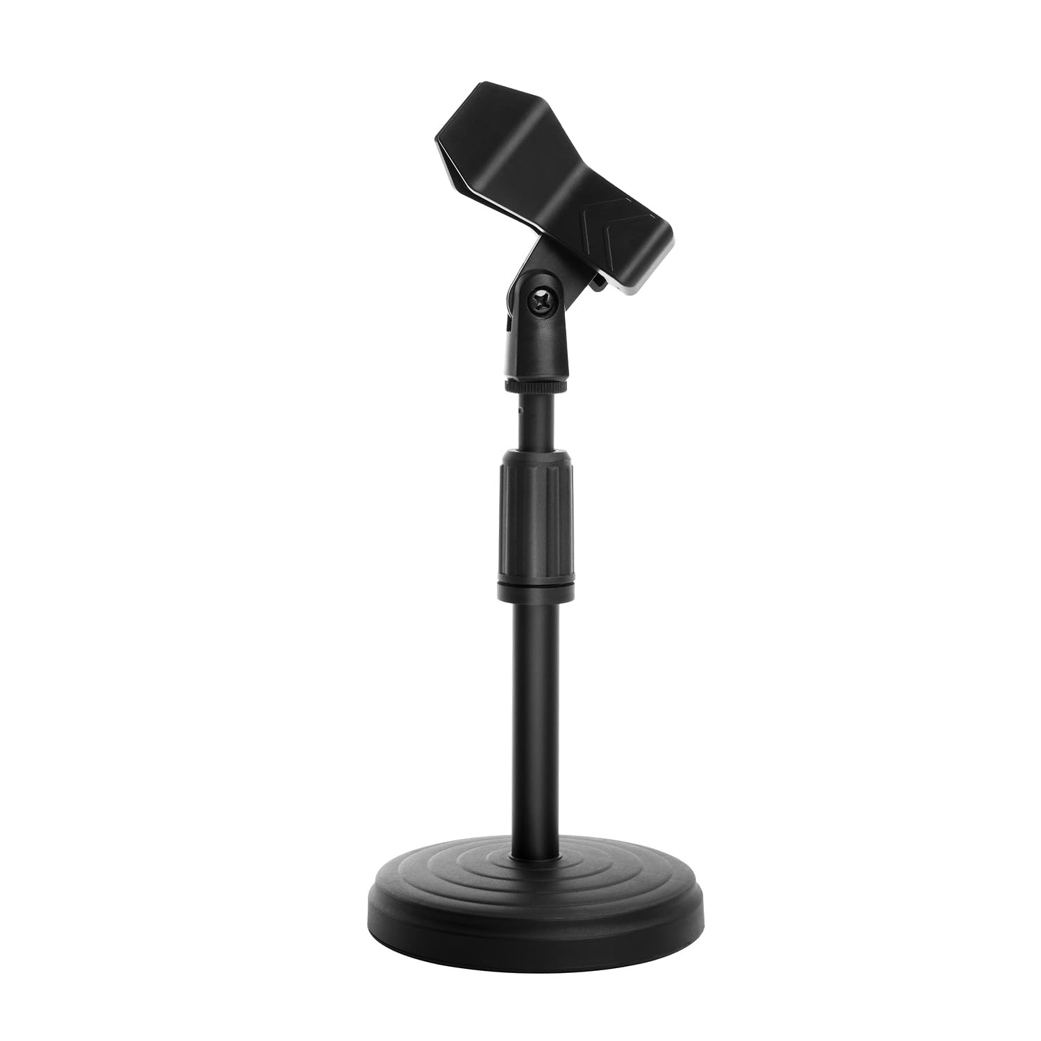 Desk Mic Stand - Upgraded Adjustable Table Microphone Stand with Mic Clip Comp