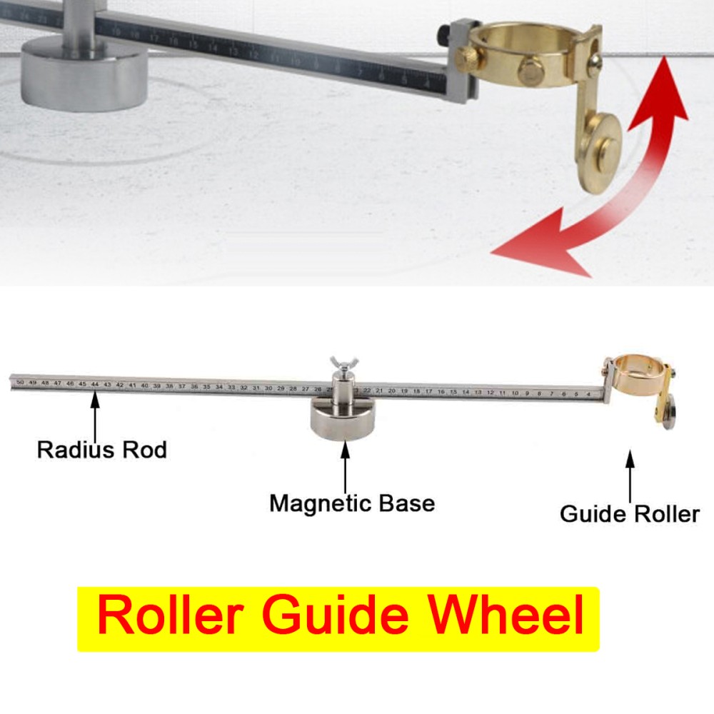 Plasma Cutter Guide Tool Torch Circle Guide Roller Wheel, 5-50cm Circular Radius