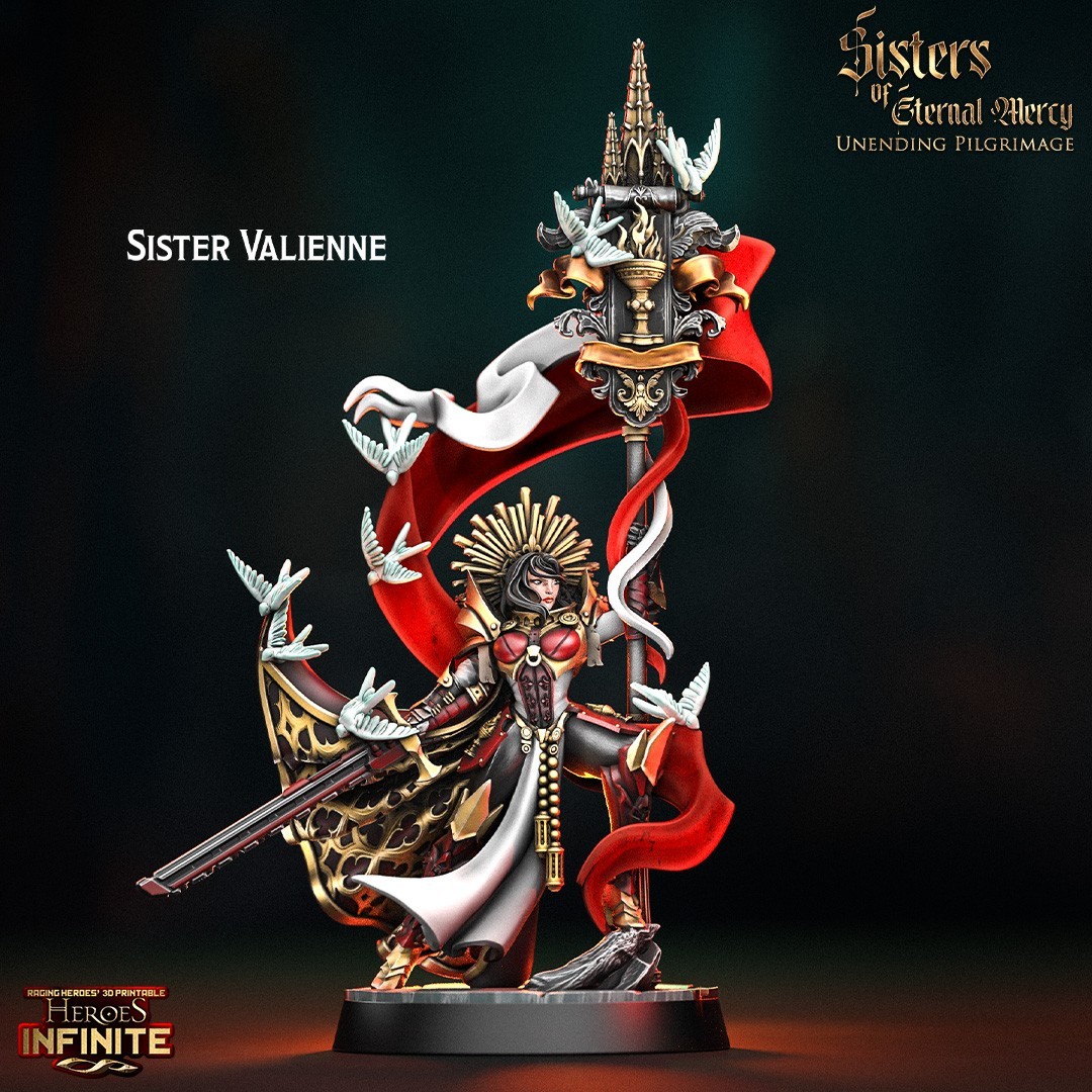 Valienne Sister 32mm Resin Miniature