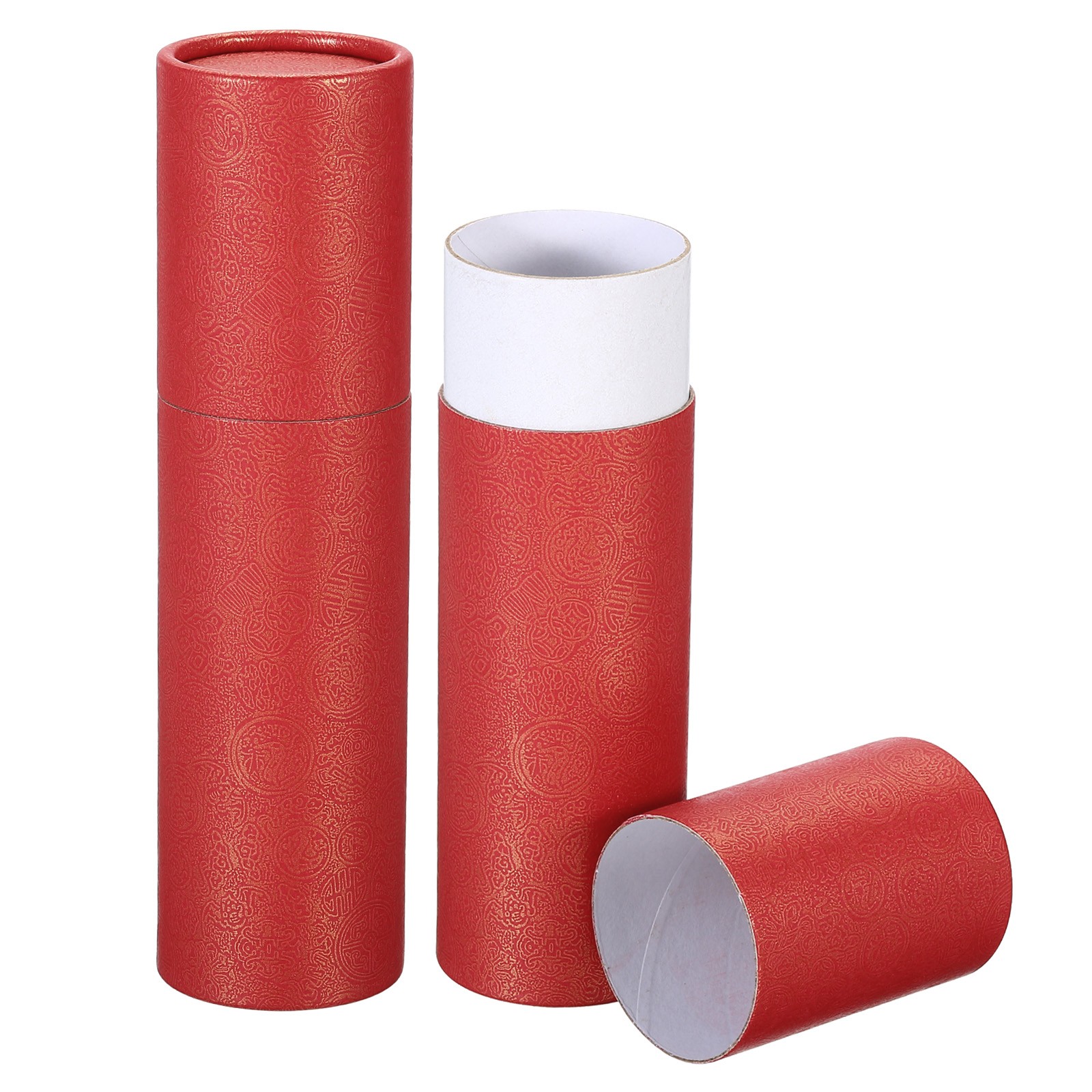 2"x7" Poster Tube, Photo Storage Tube Painting Tubes Mailing Tubes, Red 2pcs