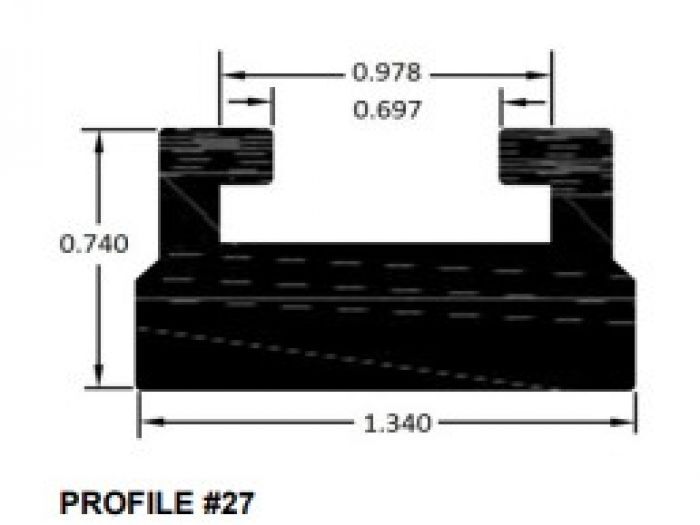 SPORT-PARTS INC. SPI SLIDE PROFILE 27 BLACK 56" 627-56-80