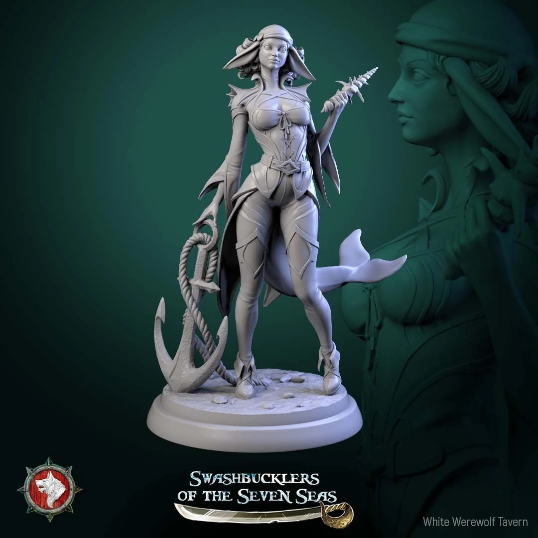 Delphinid Raider Display Model - Resin Tabletop Miniature