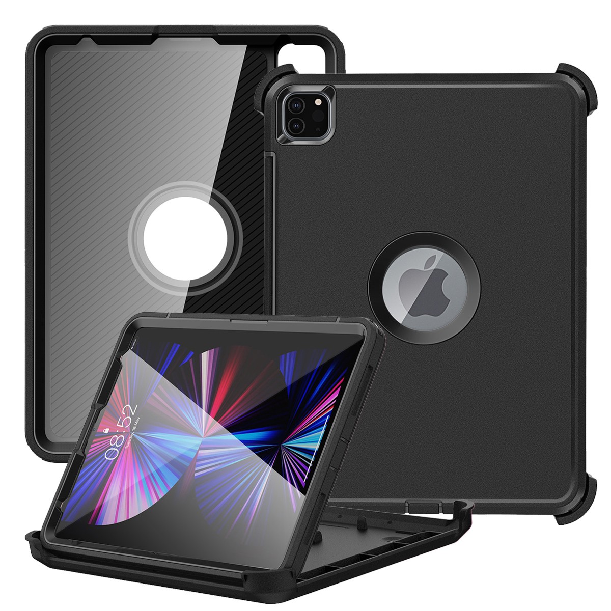 For iPad Pro 11" 4th/3rd/2nd/1st Gen 2022-2018 Case Shockproof Clip Stand Cover