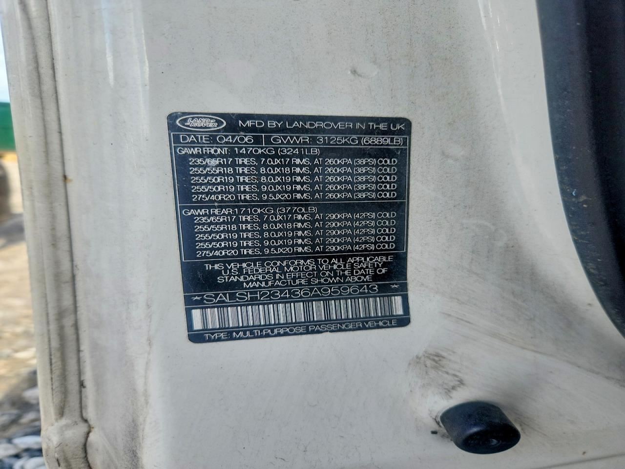 ROVER SPT 2006 Glove Box 5025926