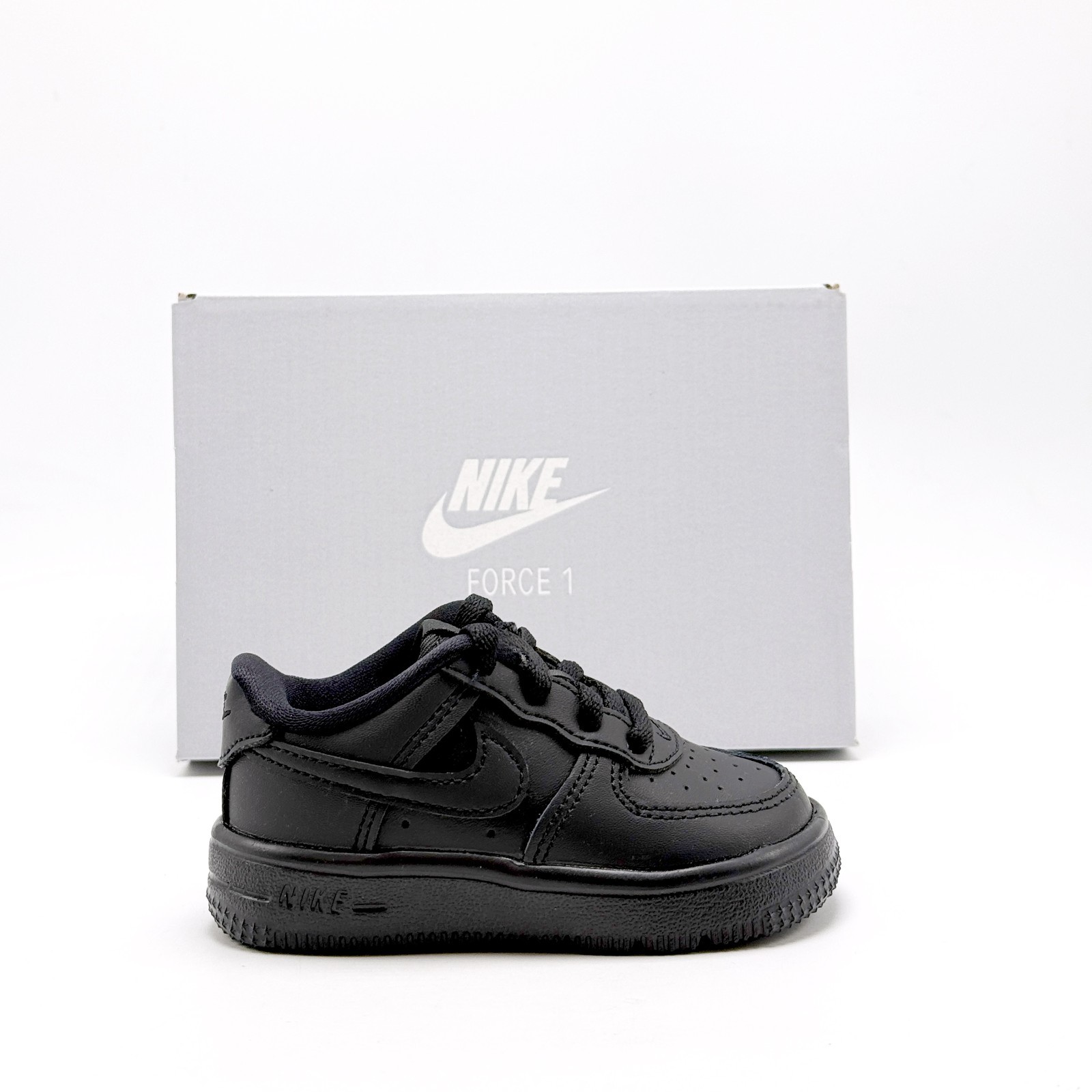 *NEW* TODDLER BABY NIKE AIR FORCE 1 LOW (TD) BLACK / BLACK (IF1674 001) 👍