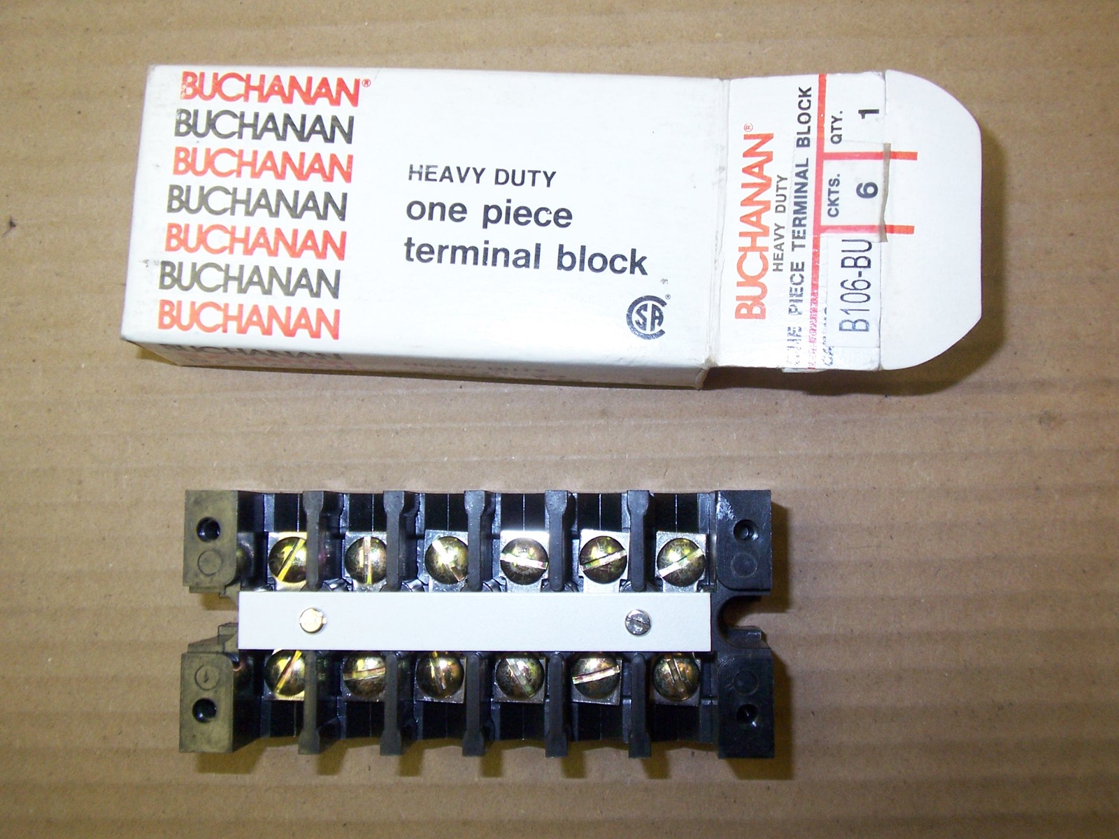 NEW BUCHANAN B106-BU ONE PIECE TERMINAL BLOCK