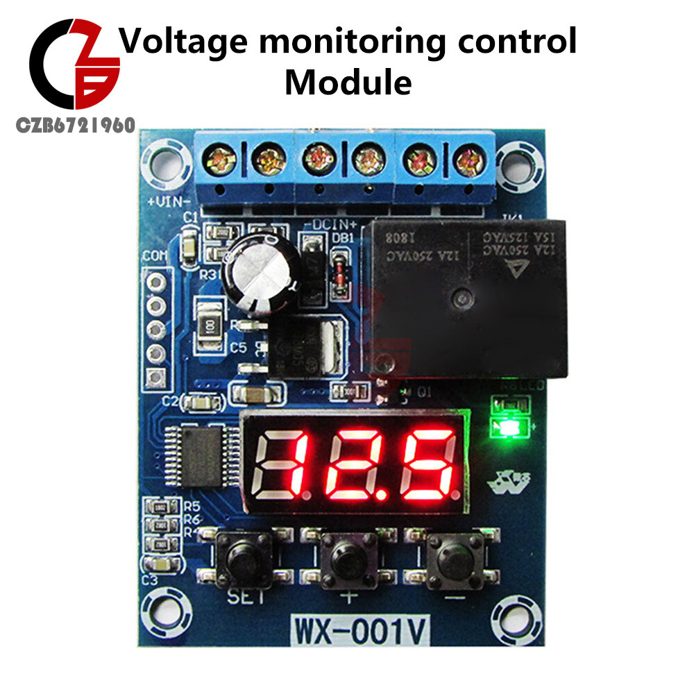 0-99.9V Voltage Detection Relay DC 12V Charging and Discharging Detection Module