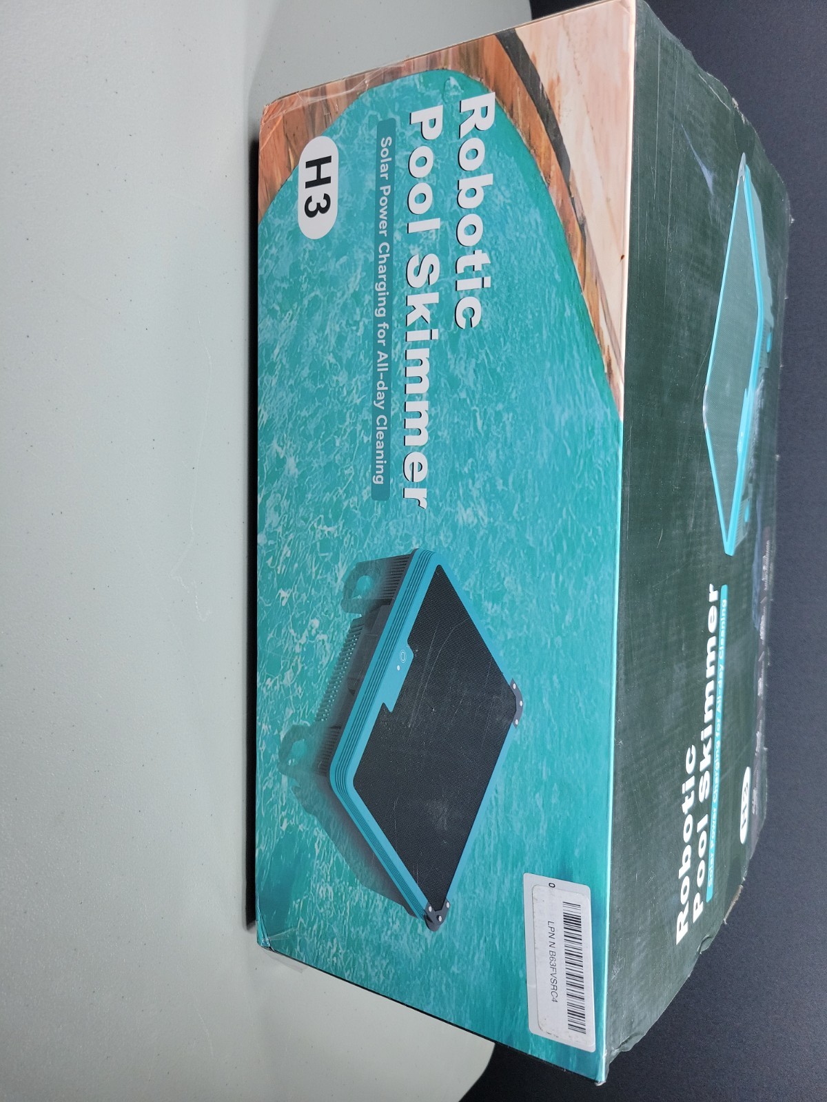 Solar Powered Automatic Robotic Pool Surface Skimmer Cleaner Blue