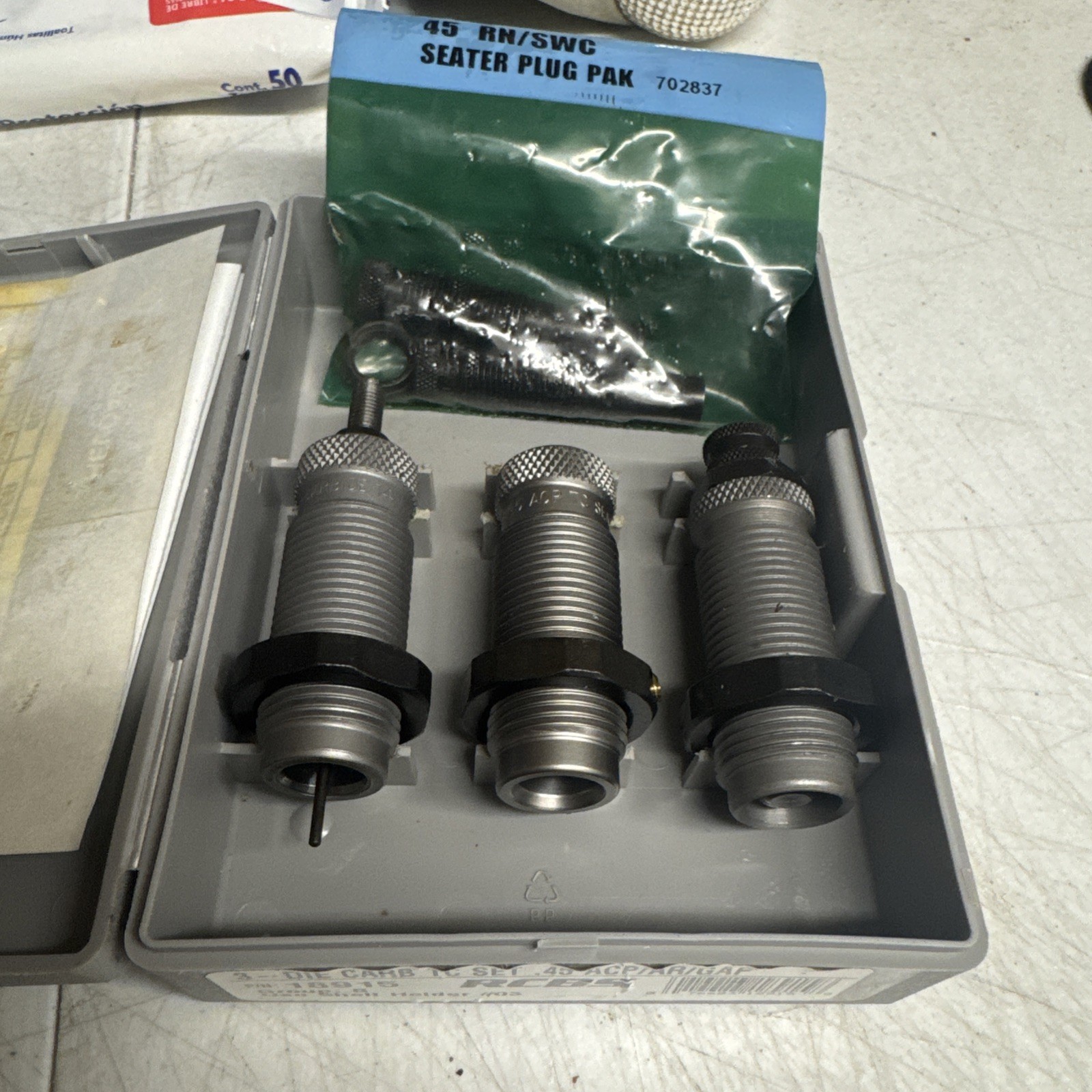 RCBS .45 ACP-(Carbide) 3-Die Set-(18912)(RN/SWC)
