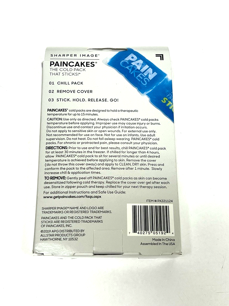 Sharper Images Paincakes The Wrap Around Cold Pack That Sticks