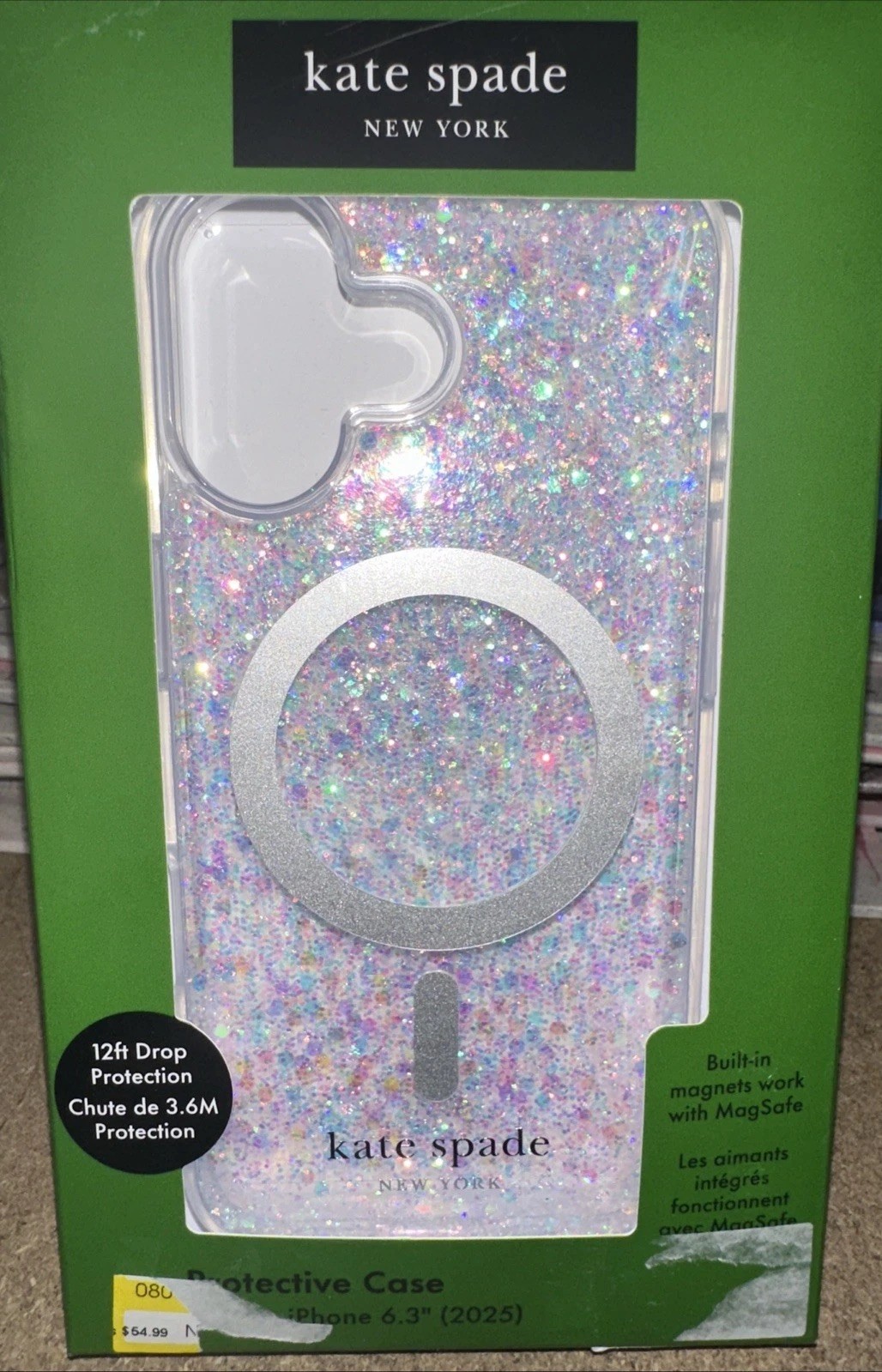 NEW Kate Spade Drop Protective iPhone 17  Case Chunky Glitter With MagSafe 6.3”