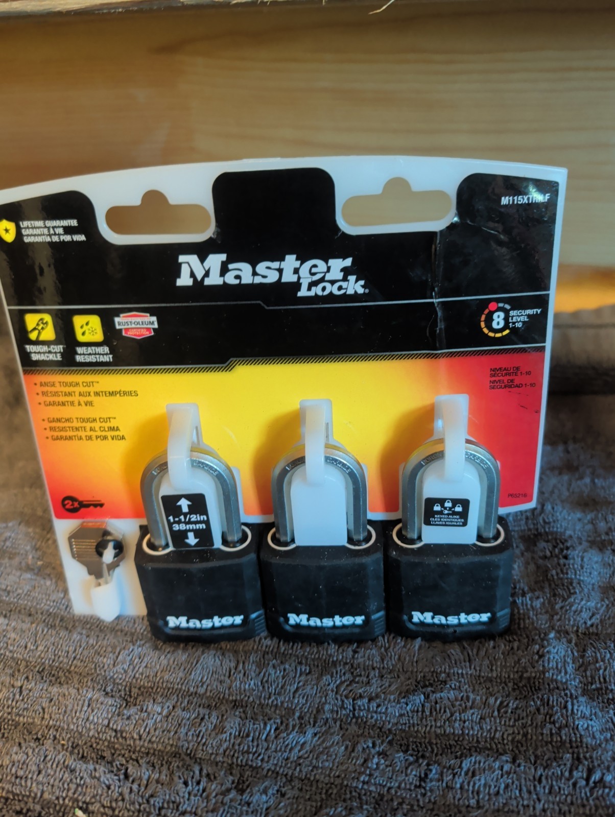 Master Lock Magnum Tough Cut Shackle Steel Padlock Value Pack Outdoor 1-1/2"
