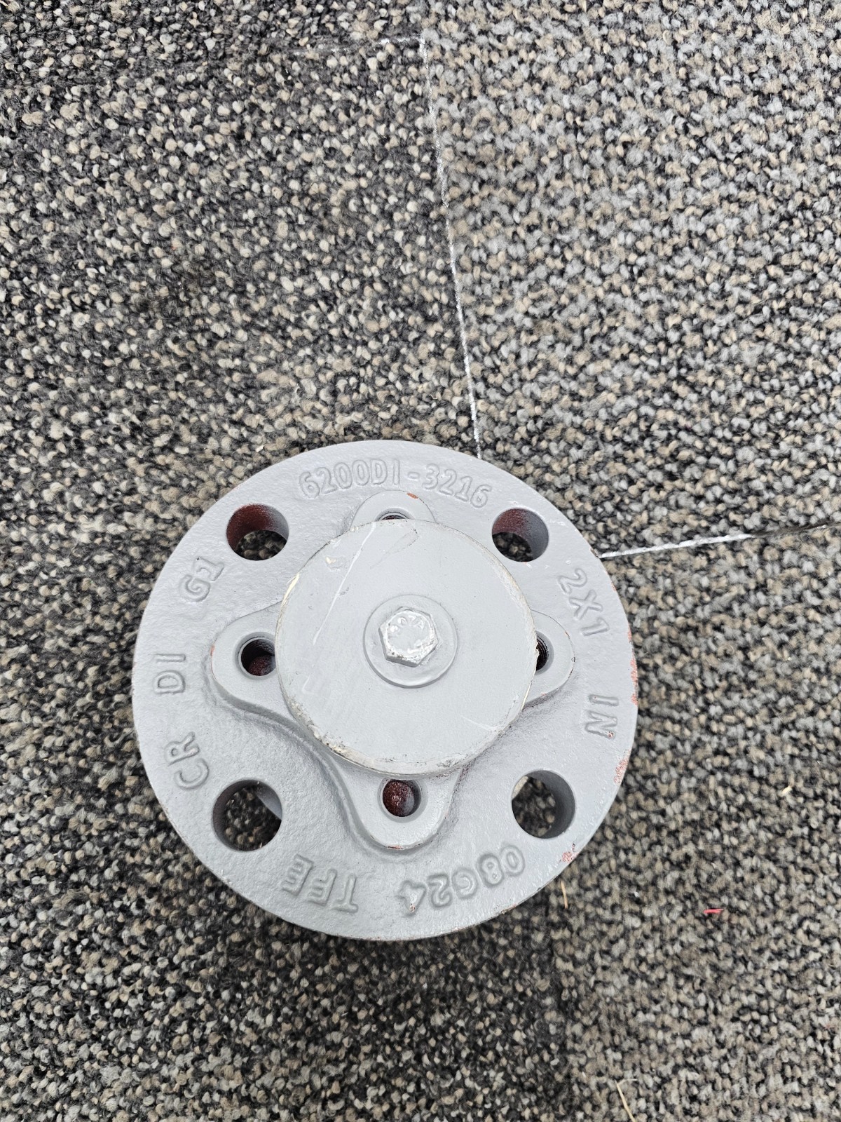 6200D1-3216 08G24 TFE FLANGE FITTING 2 X 1 Inch CR DI G1 Gray