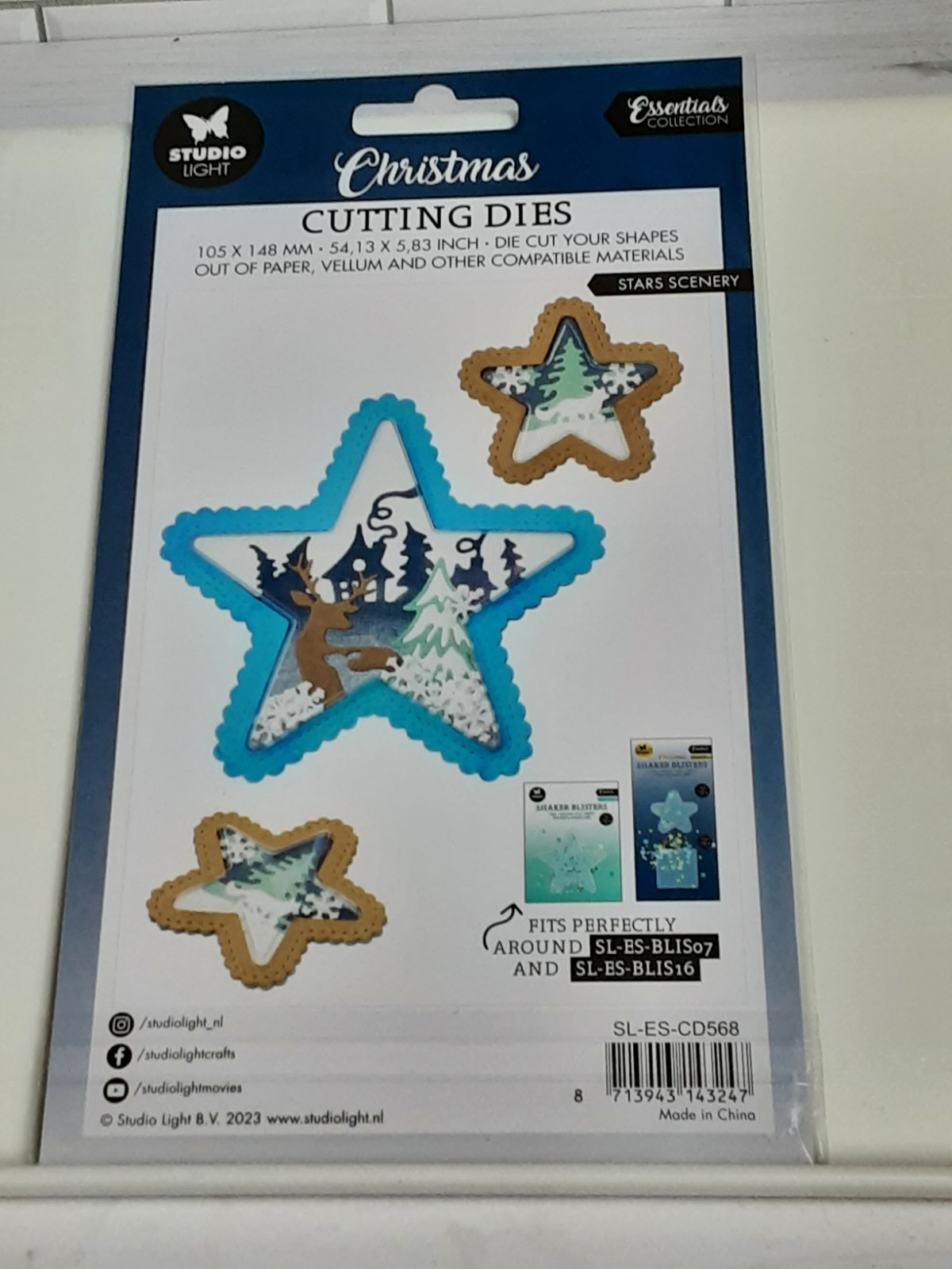 NEW Studio Light  Stars Scenery 10 Die Set Lg Star 4.25x4.25 Deer Fits In Star