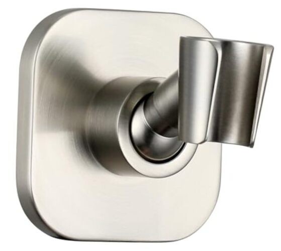 Metal Handheld Shower Head Holder, Adjustable Wall Mount Square Brushed Nickel