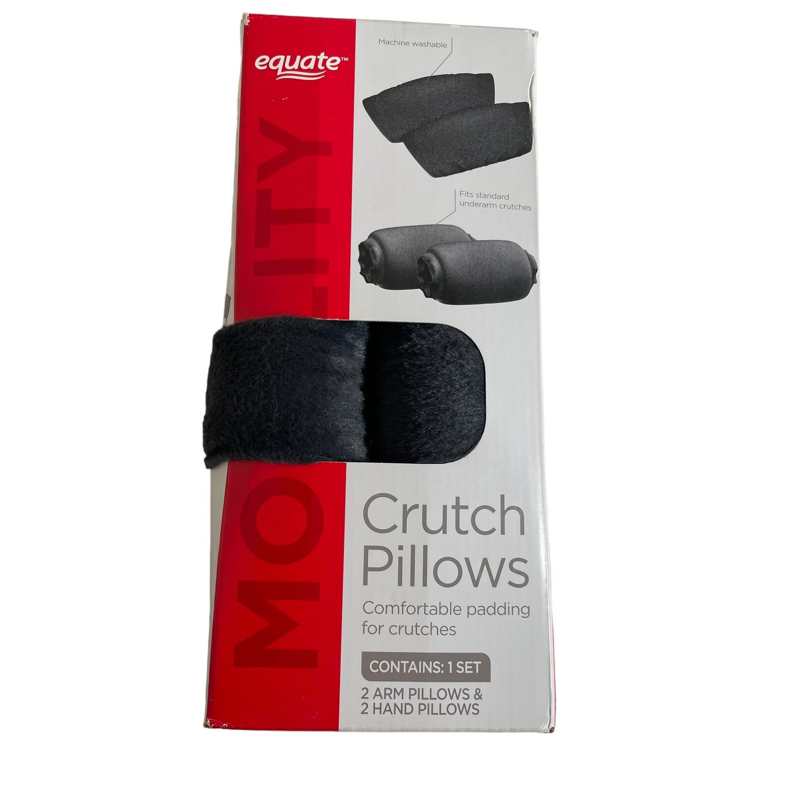 Equate Crutch Pillows Comfort Padding 2 Arm 2 Hand Standard Fit Machine Wash