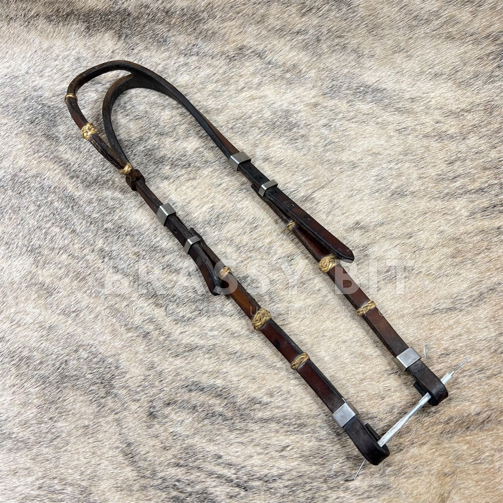 Vintage Fixed Ear Handmade Slide Buckle Headstall