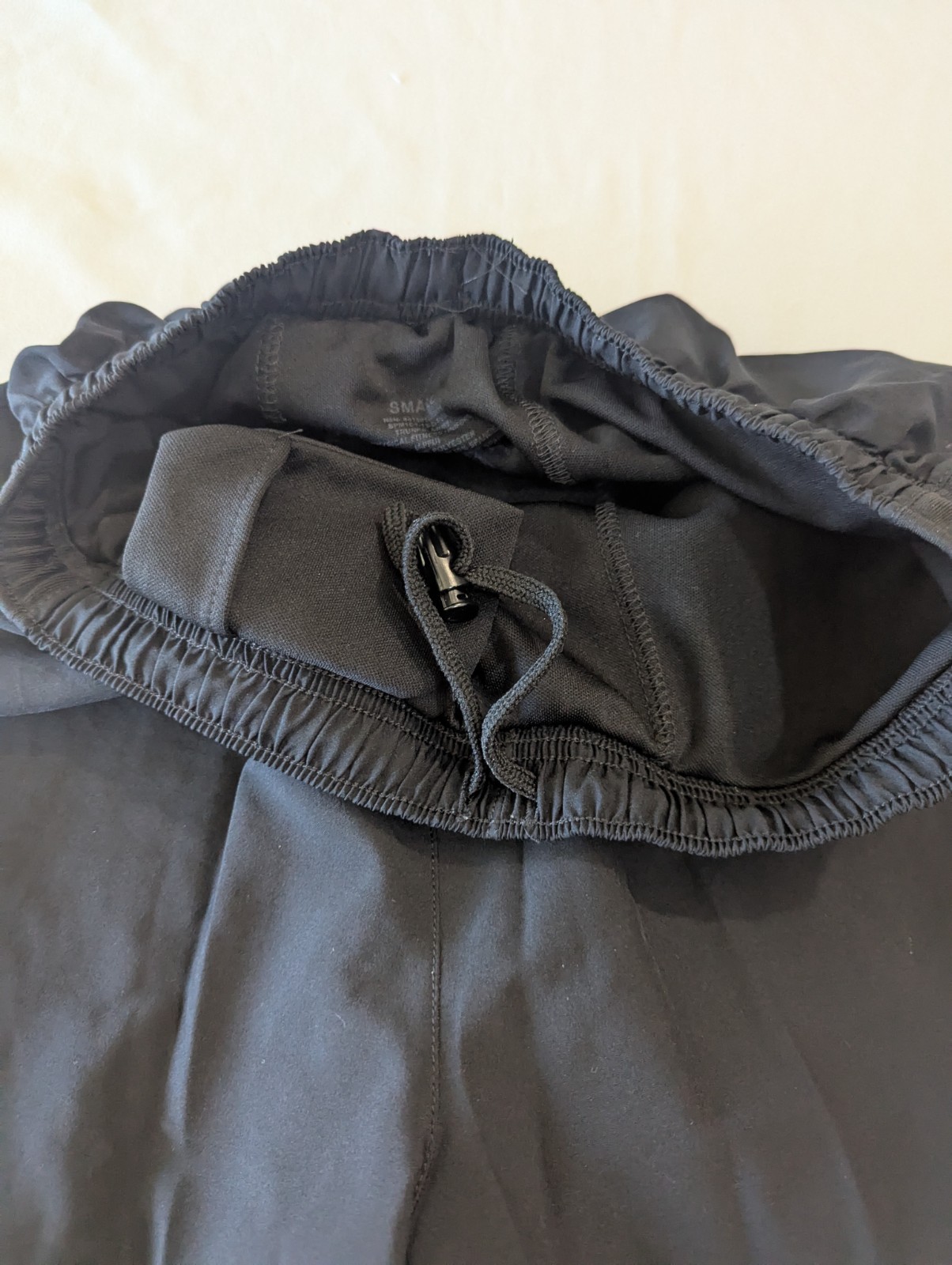 Black Physical Fitness Double Layer Shorts Small