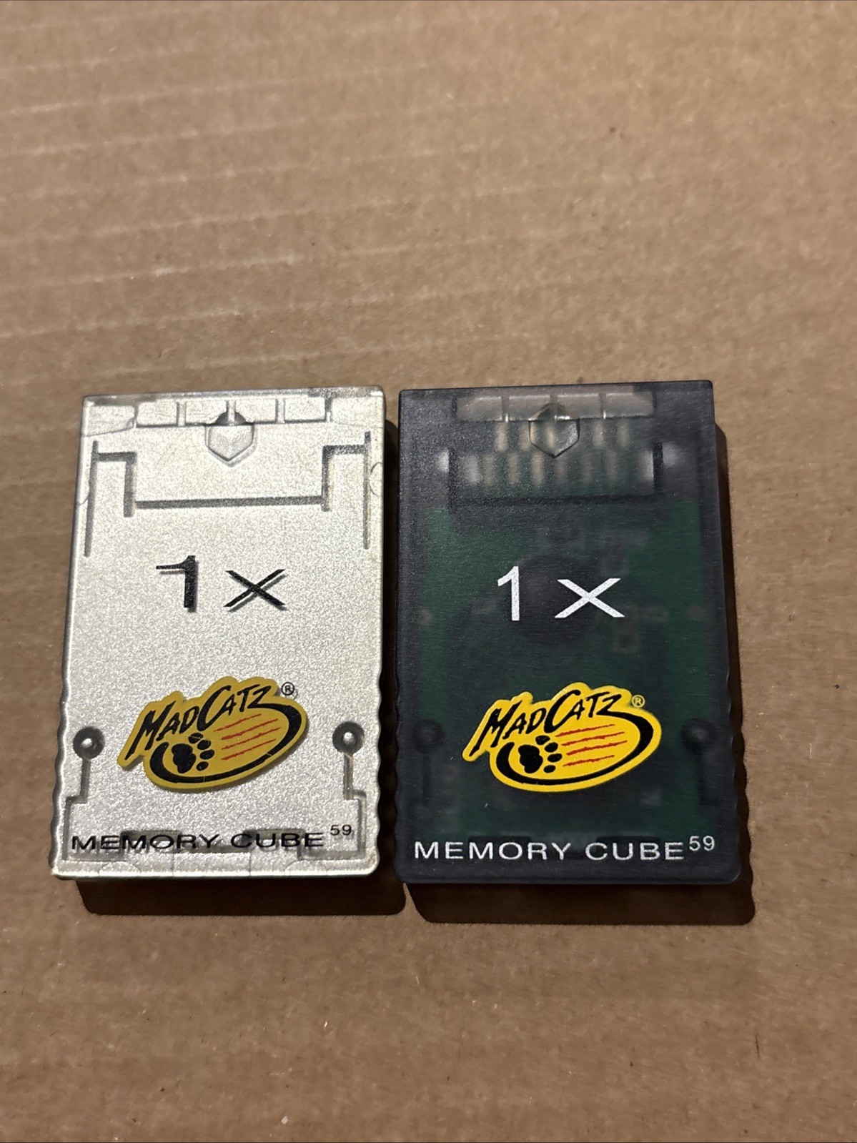 Lot Of 2x MadCatz 1X Memory Cube Memory Card Nintendo Gamecube
