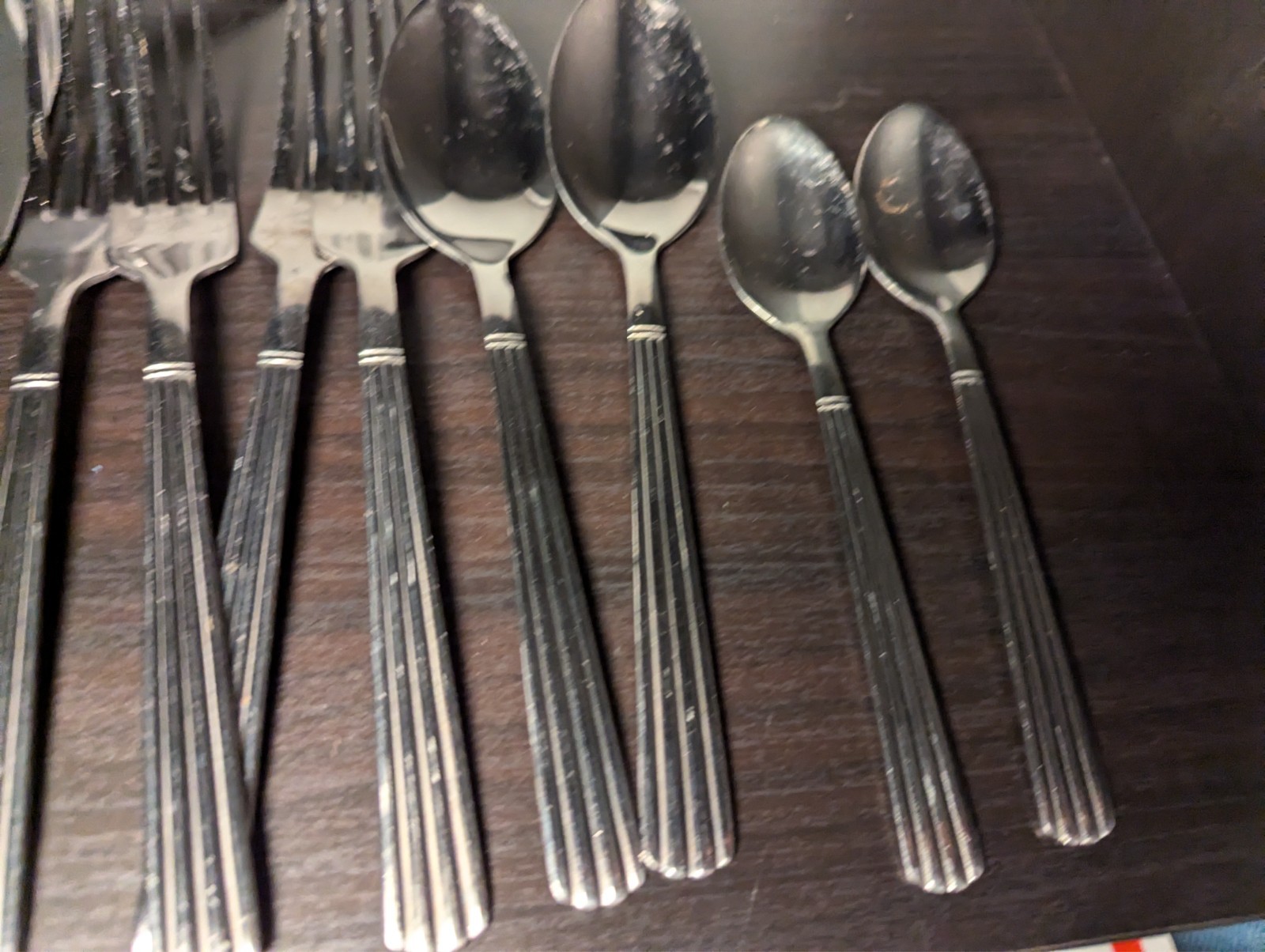 14 Pc Stainless Mixed FLATWARE Silverware - Around 1LB 4OZ - See Video Please