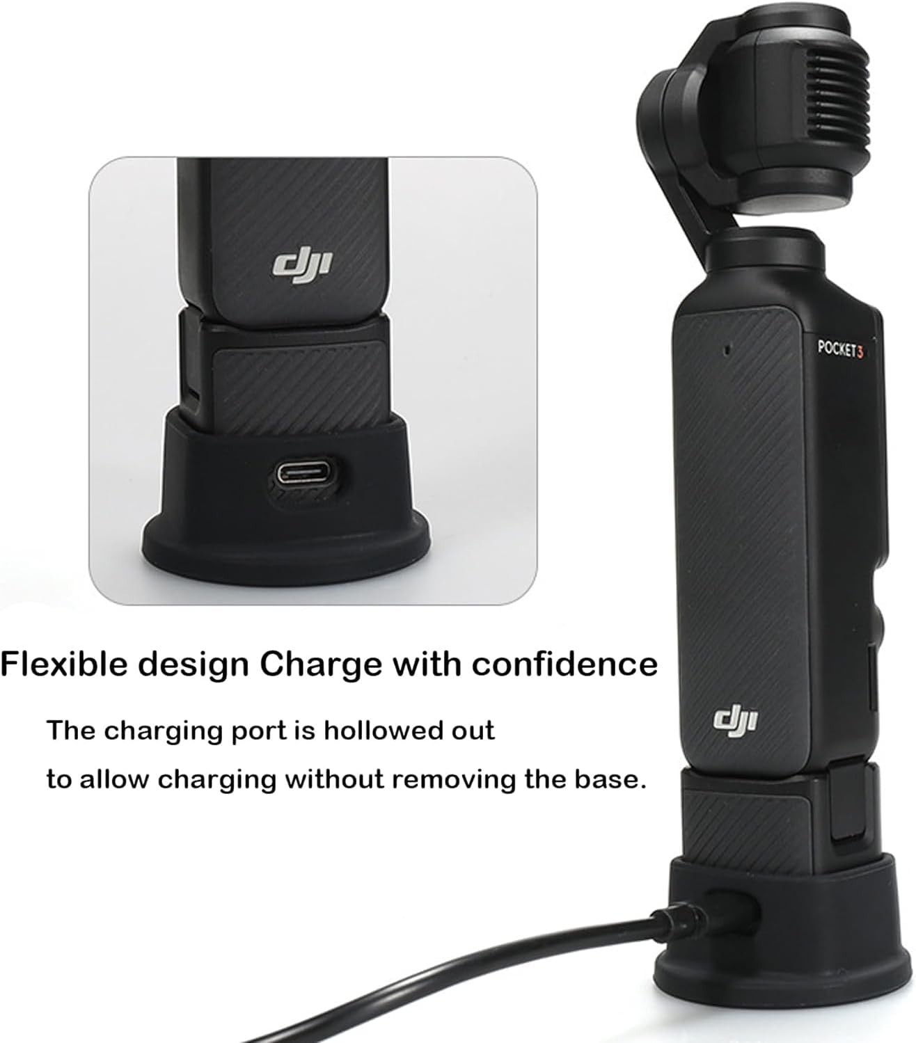 DJI Osmo Pocket 3 Silicone Base - Compact Non-Slip Support for Stability