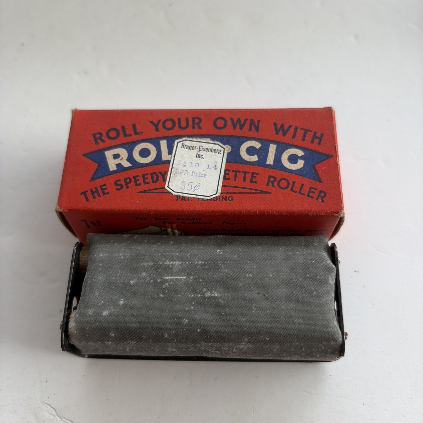 Vintage ROL-A-CIG Speedy Cigarette Maker / Original Cardboard Box Patent Pending