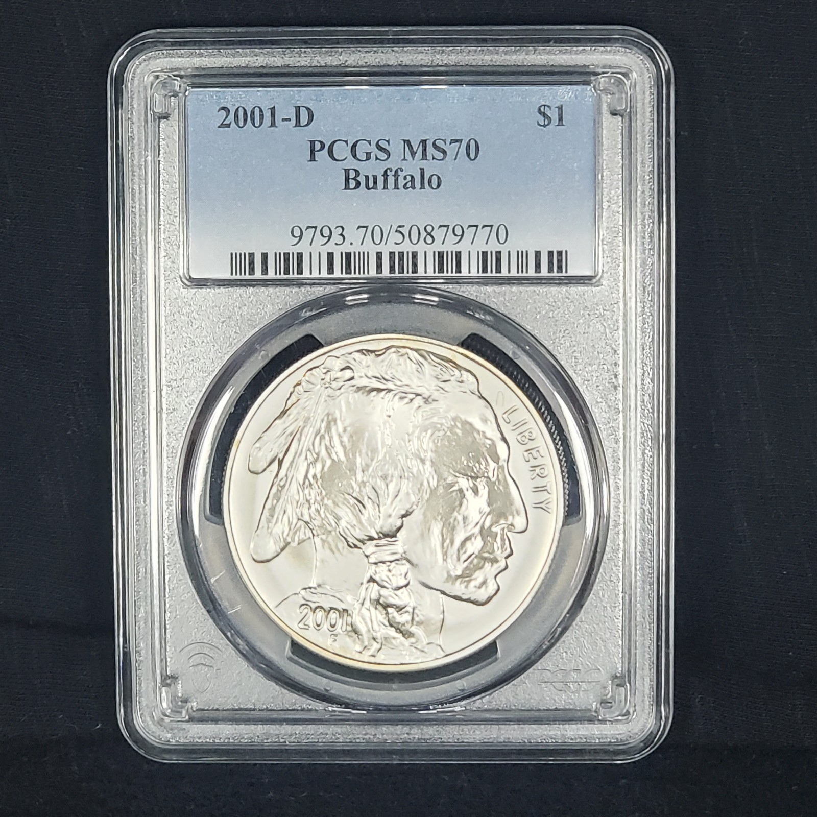 2001-D $1 Buffalo PCGS MS70 Silver Coin
