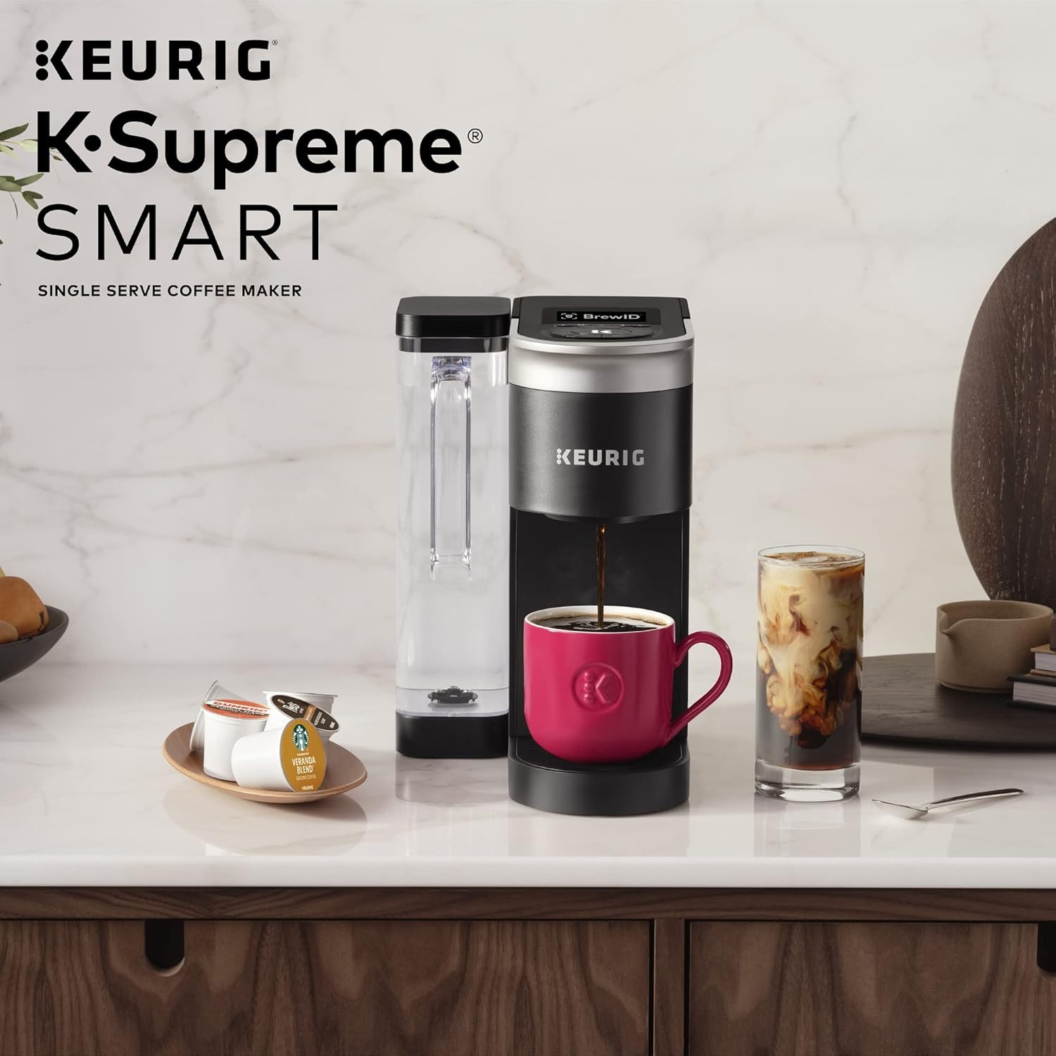 Programmable Coffee Maker, MultiStream Technology, Brews 6-12oz Cup Sizes, Black