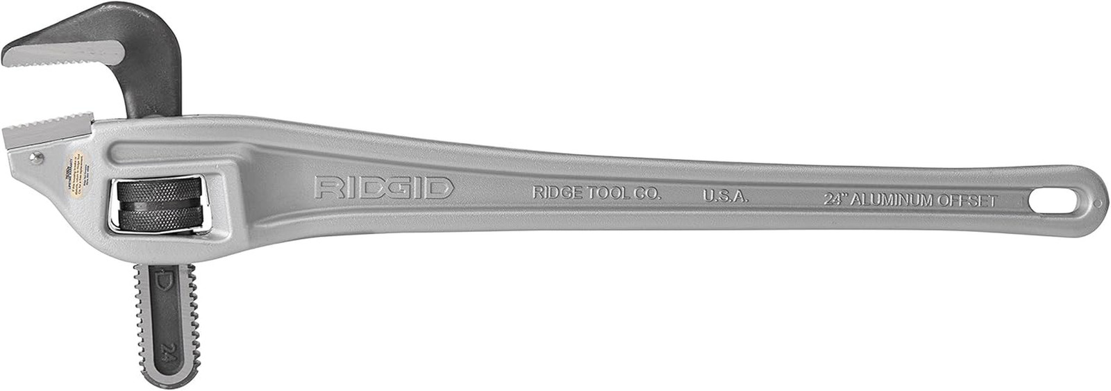 Heavy-Duty 24" & 18" Aluminum Offset Pipe Wrenches - Plumbing Tools Set