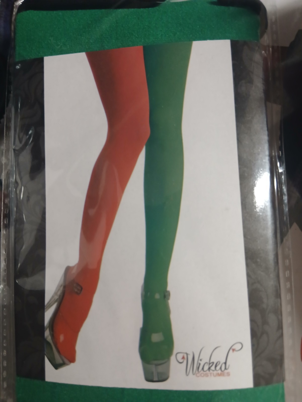 elf gnome pixie green red Hoisey Stockings  Fancydress Festival Cosplay Roleplay
