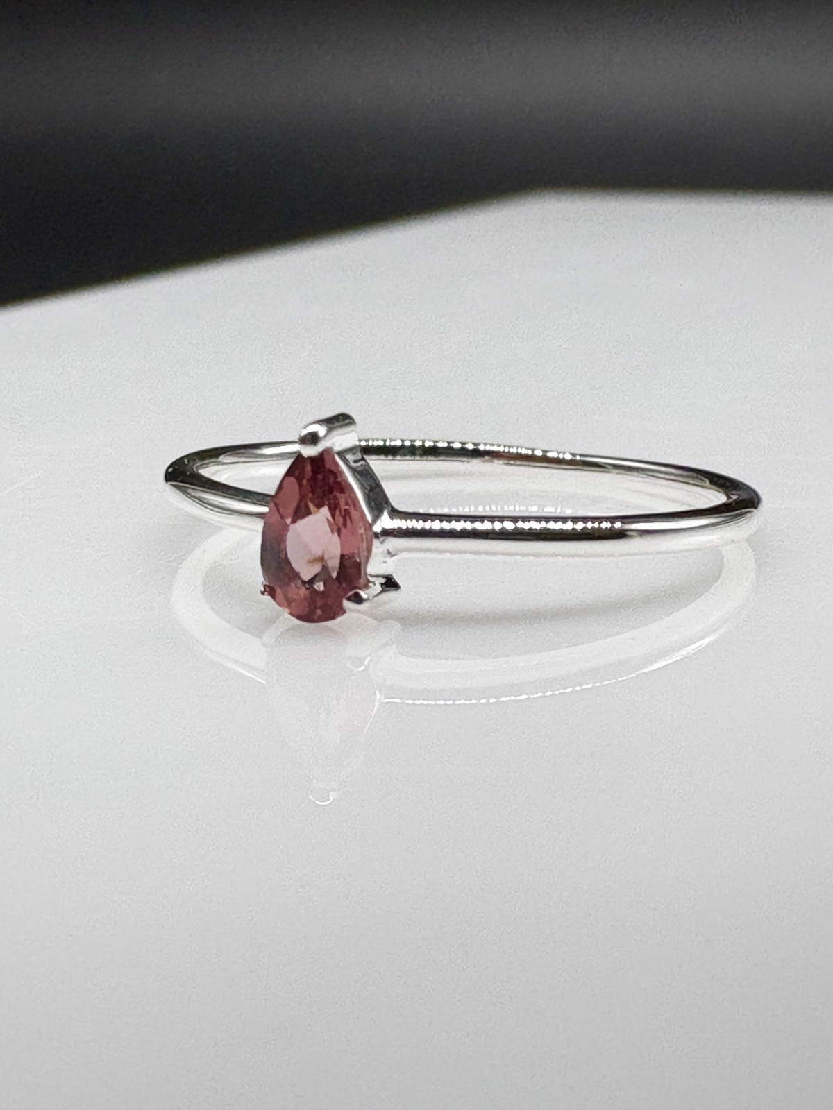 Color Shift Garnet Sterling Silver Ring, January Birthstone, Tiny Ring