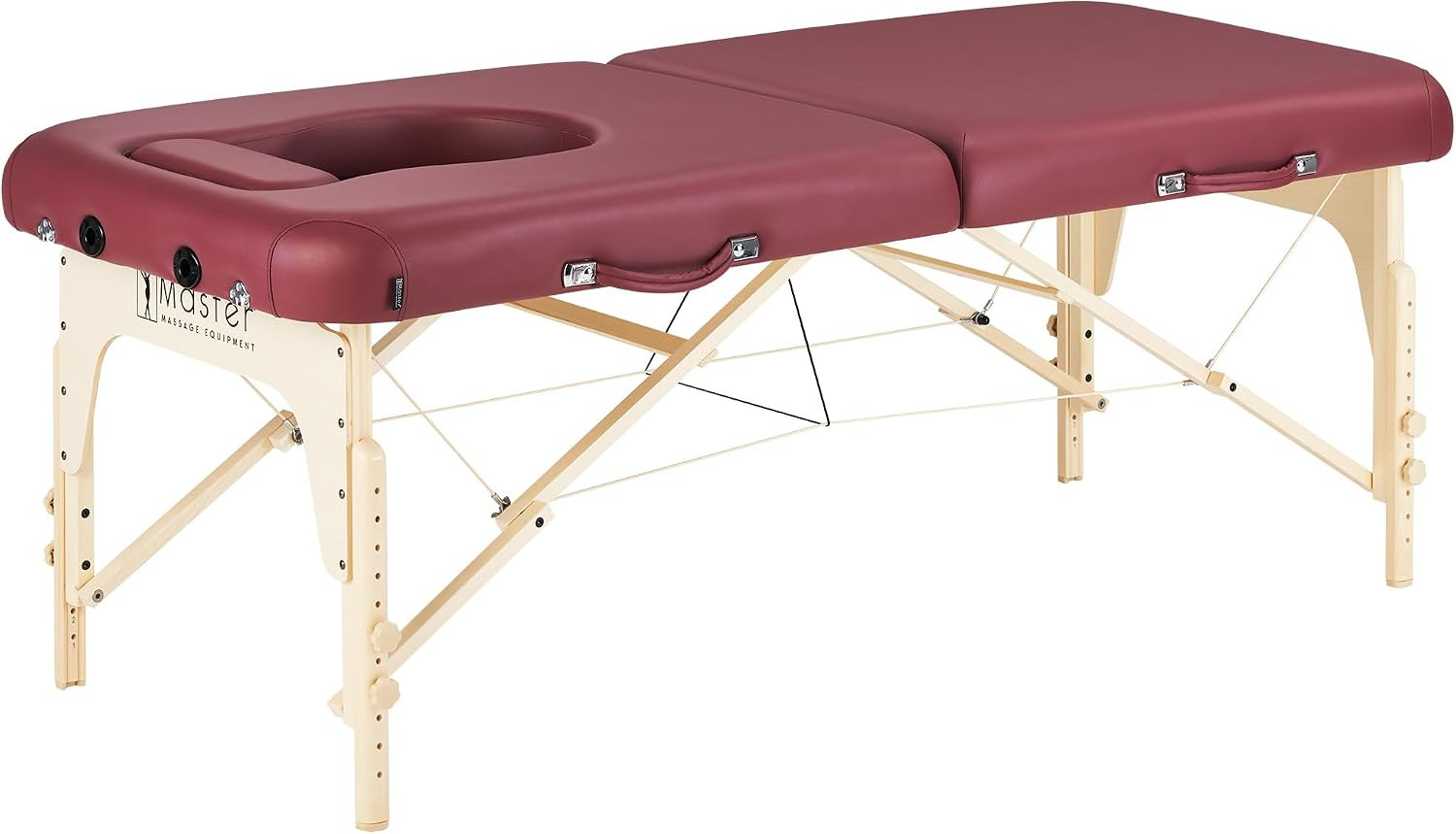 Portable Pregnancy Massage Table - 30" Multi-Functional Spa Bed - Burgundy