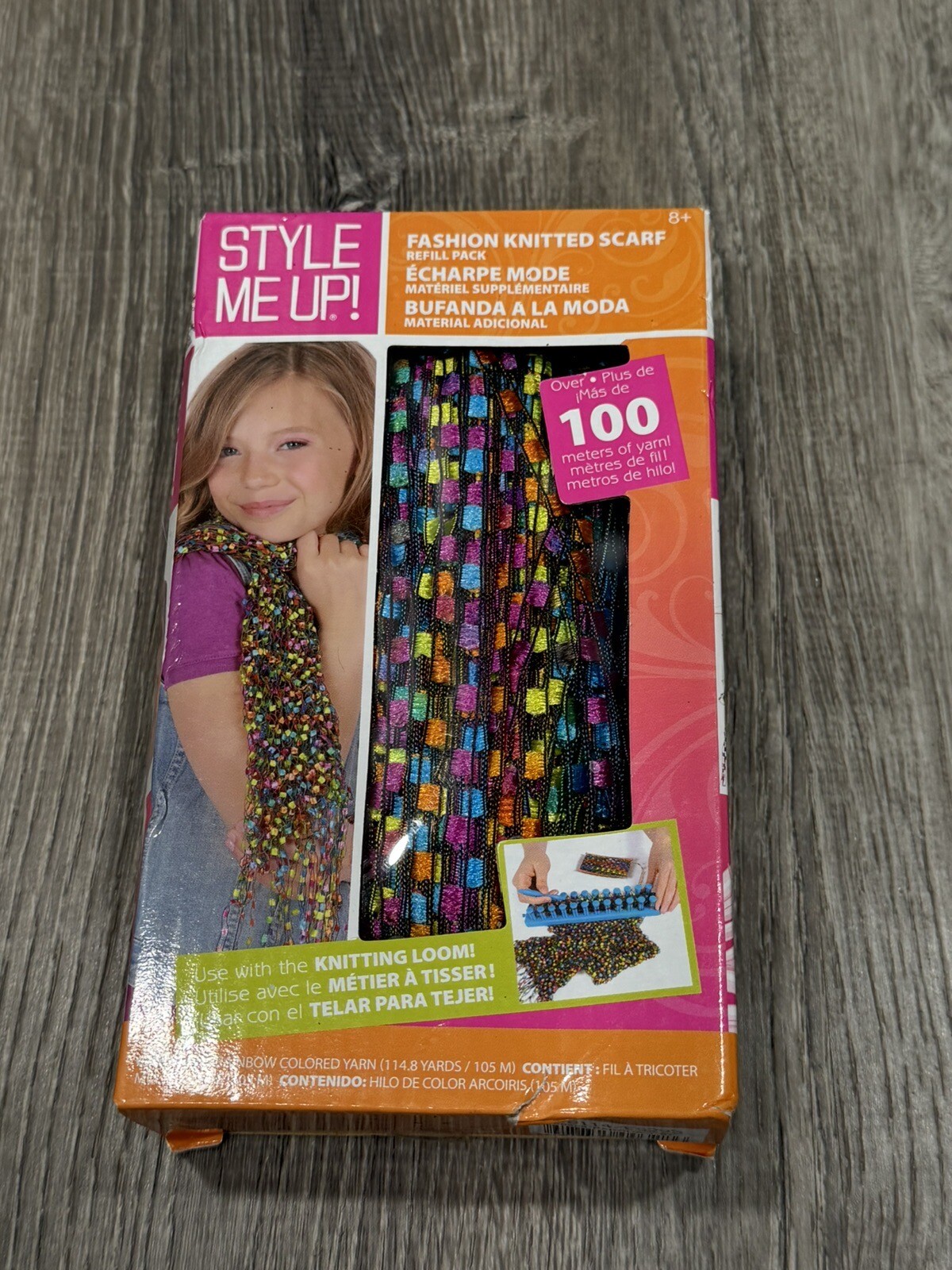 Style Me Up Knitting Loom Rainbow Scarf Refill Crafting 100 Yards Yarn New K5