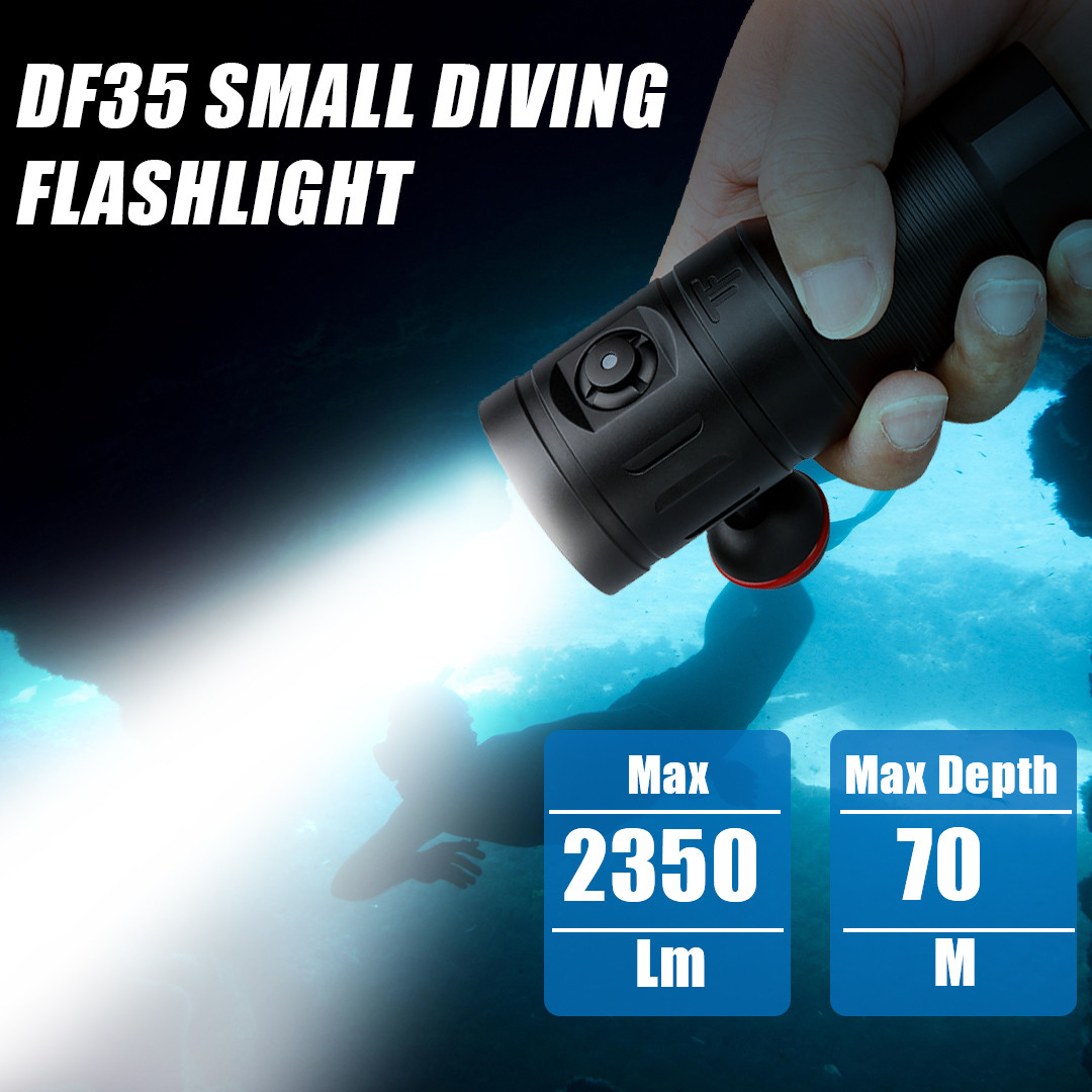 TrustFire DF35 Scuba Diving Light 2350 Lumen Dive Lights Underwater 100m Light W