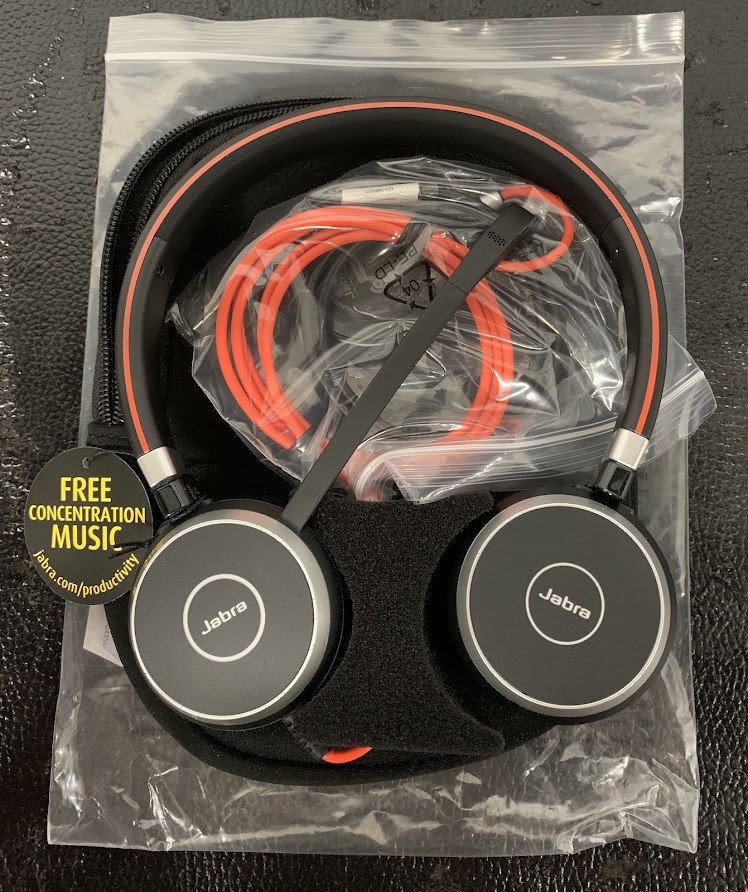 Jabra Evolve 40 Wired MS Mono USB Headset Mic&Case HSC017 6399-823-109 Zip Pouch