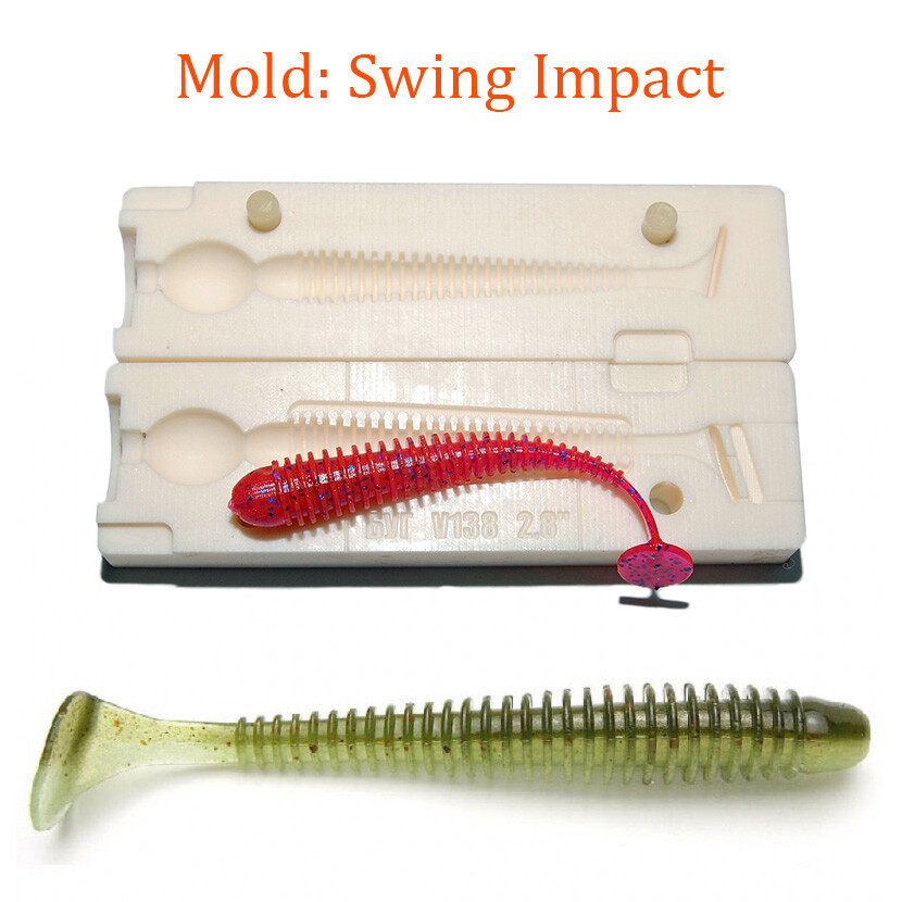 Mold Swing Impact Soft Plastic Fishing Lure Bait Making 3" - 4.5"