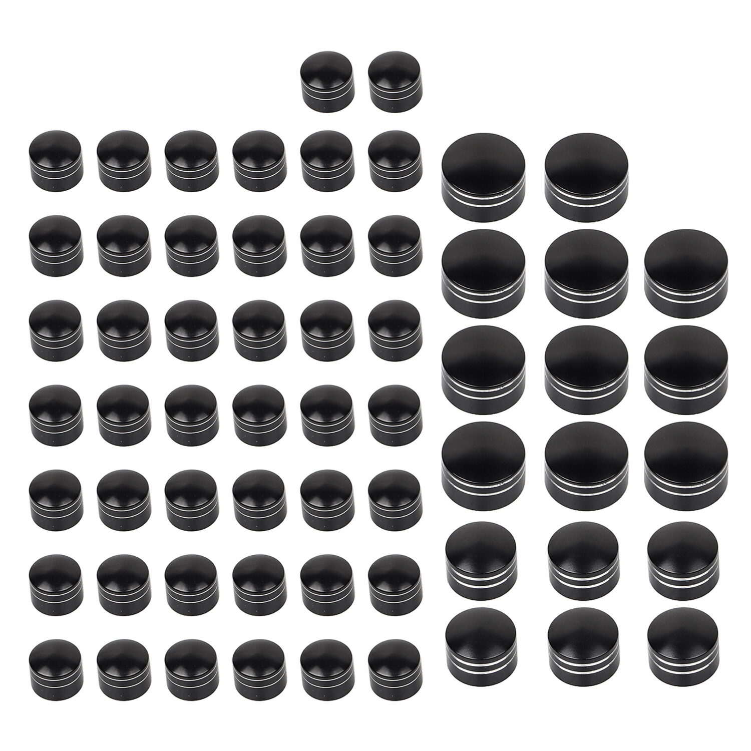 Aluminum Black Cut Engine Bolt Toppers Caps Cover For Harley Electra Road Glide