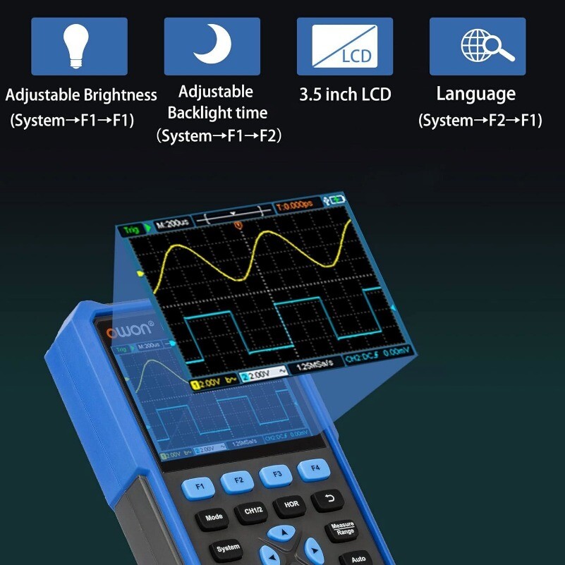 HDS2202S Handled Digital Oscilloscope for OWON HDS200 Series High Performance--