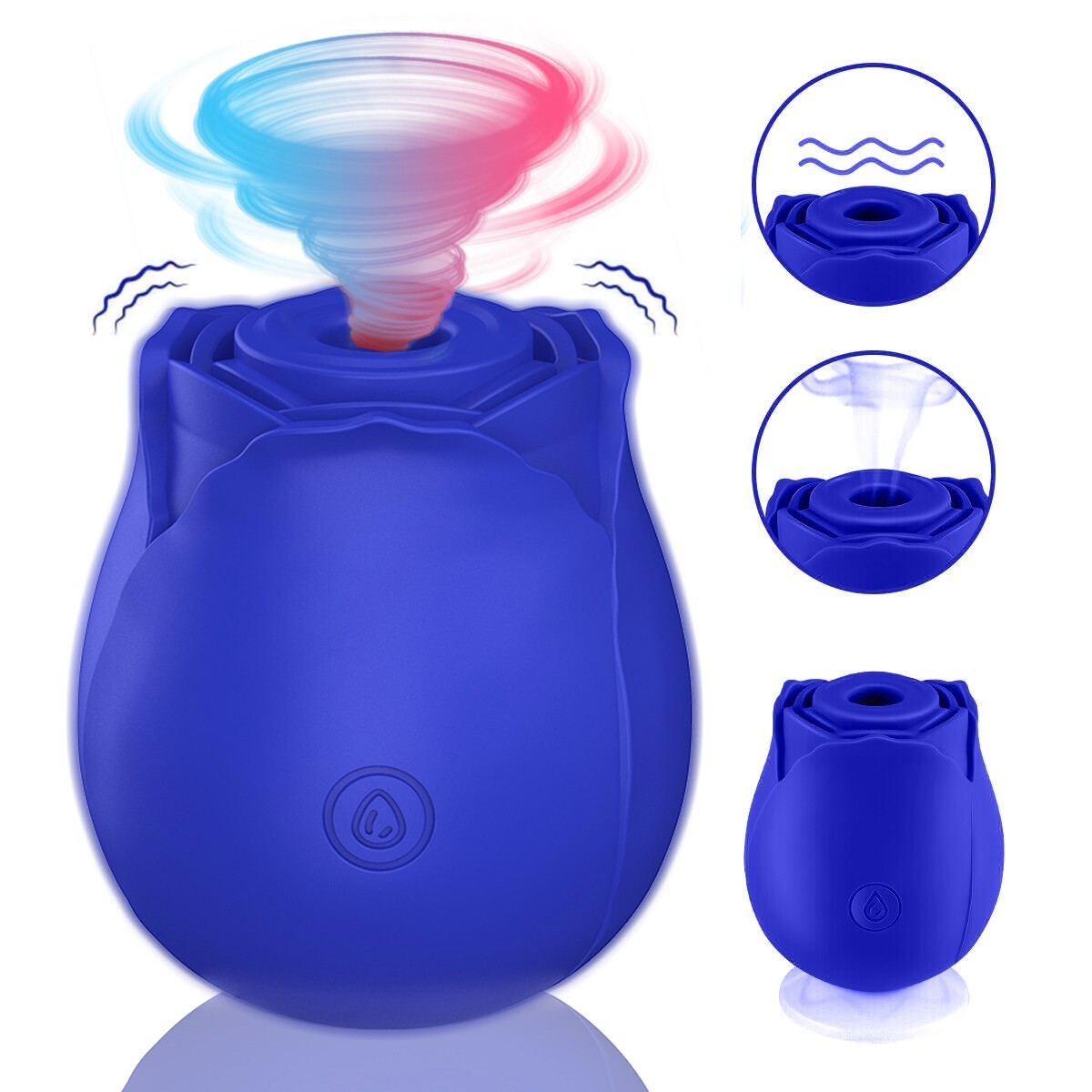 Rose Toy Clit Nipple G-Spot Suction Sucking Vibrator Massager For Women Sex