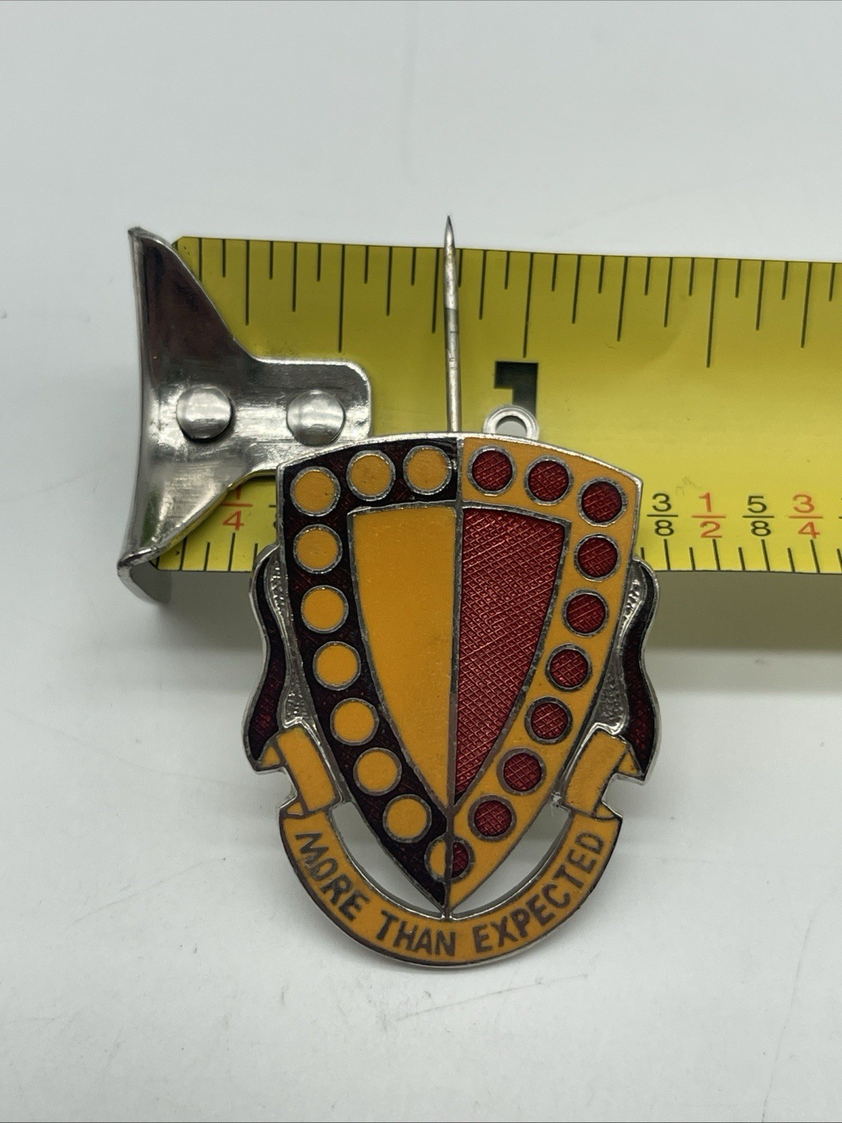 U.S. Military 19th Maintenance Battalion DI DUI Crest Pin Back PB More Than Expe