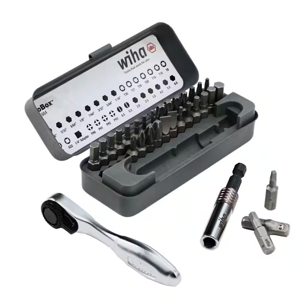 Gobox Standard Bit Screwdriver with Mini Ratchet ( 32-Piece)