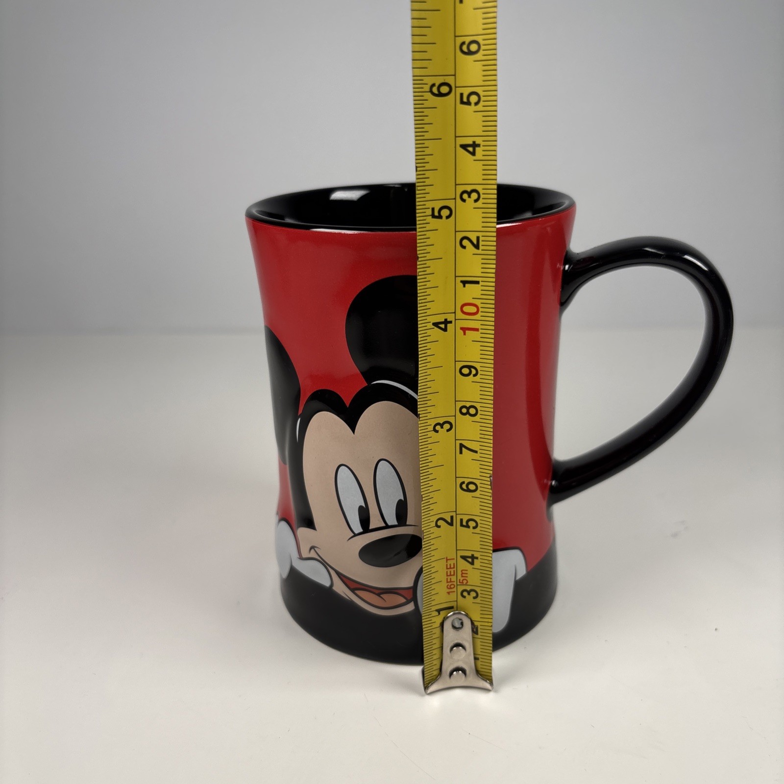 Disney Store Mickey Mouse 3D Mug Large Red Black Ceramic Cup
