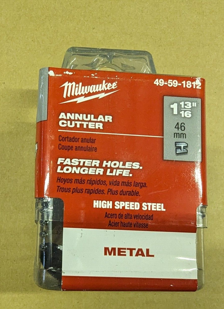 New Milwaukee 49-59-1812 Annular Cutter 1-13/16" X 1" - Made in Germany-F. Ship