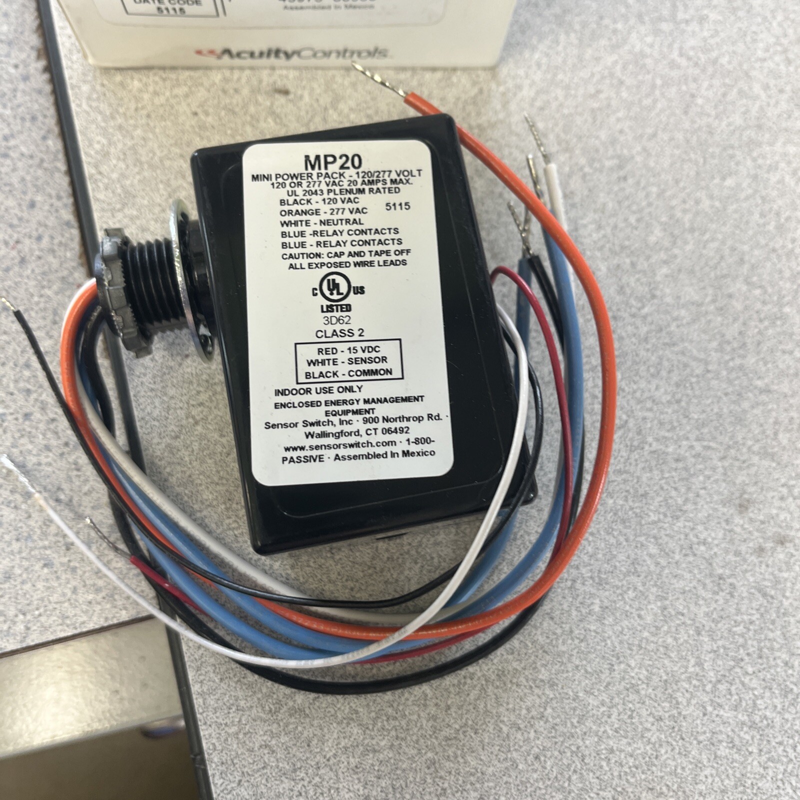 Sensor Switch MP20 Motion Detector - Black 184CHG