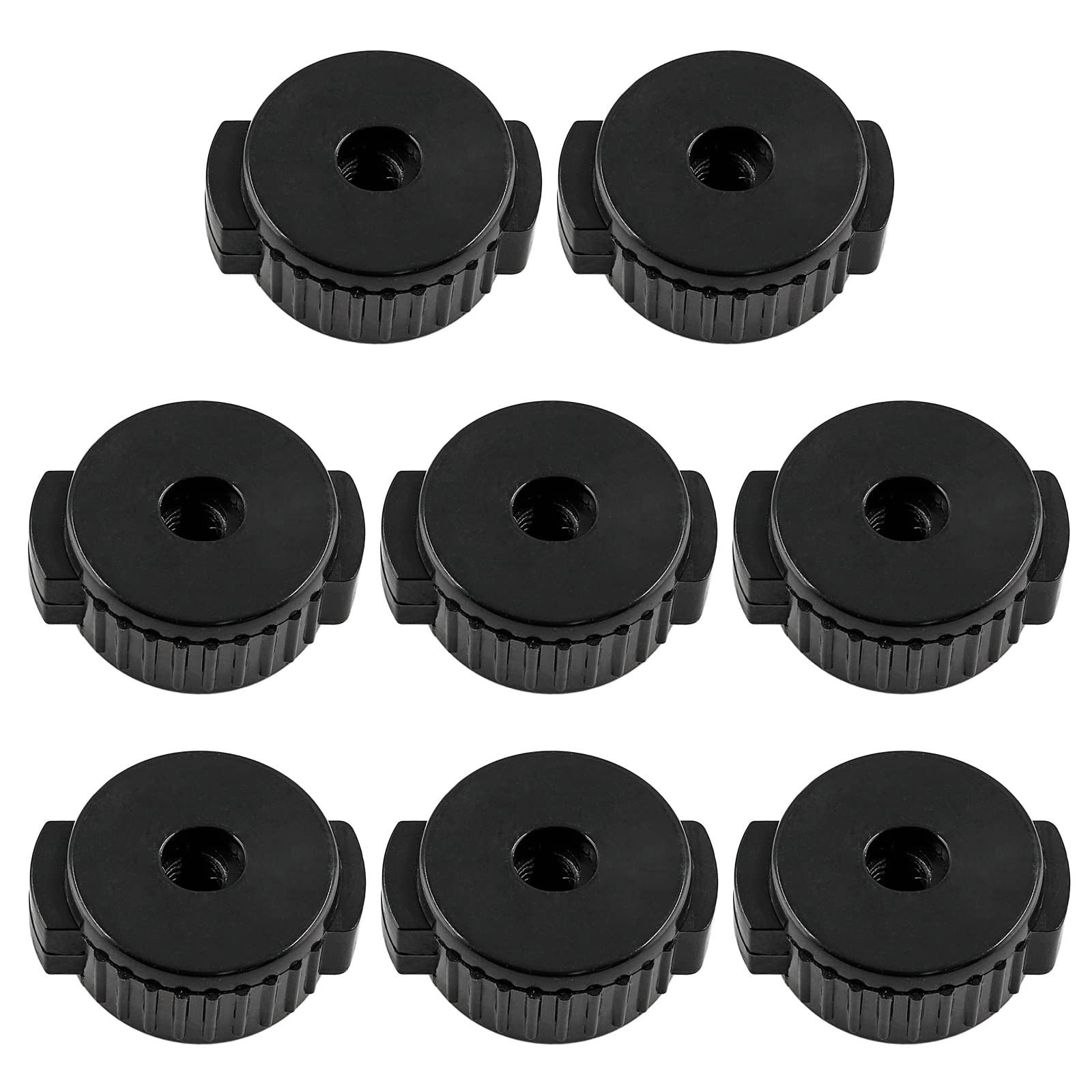 6 Pcs Black Cymbal Nuts Drum Accessories, 8mm Plastic Quick Release Cymbal Ma...
