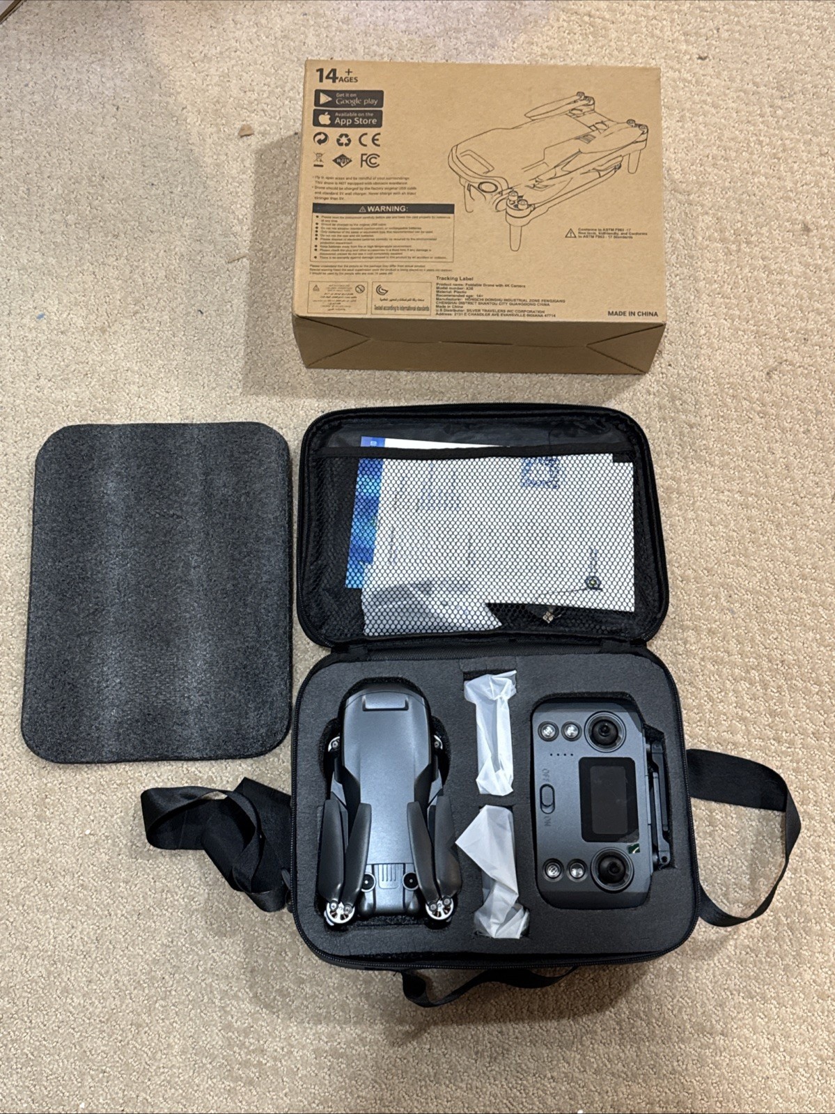 Glorale X38 Drone 4K Camera, GPS, 3-Axis Gimbal, RC Quadcopter
